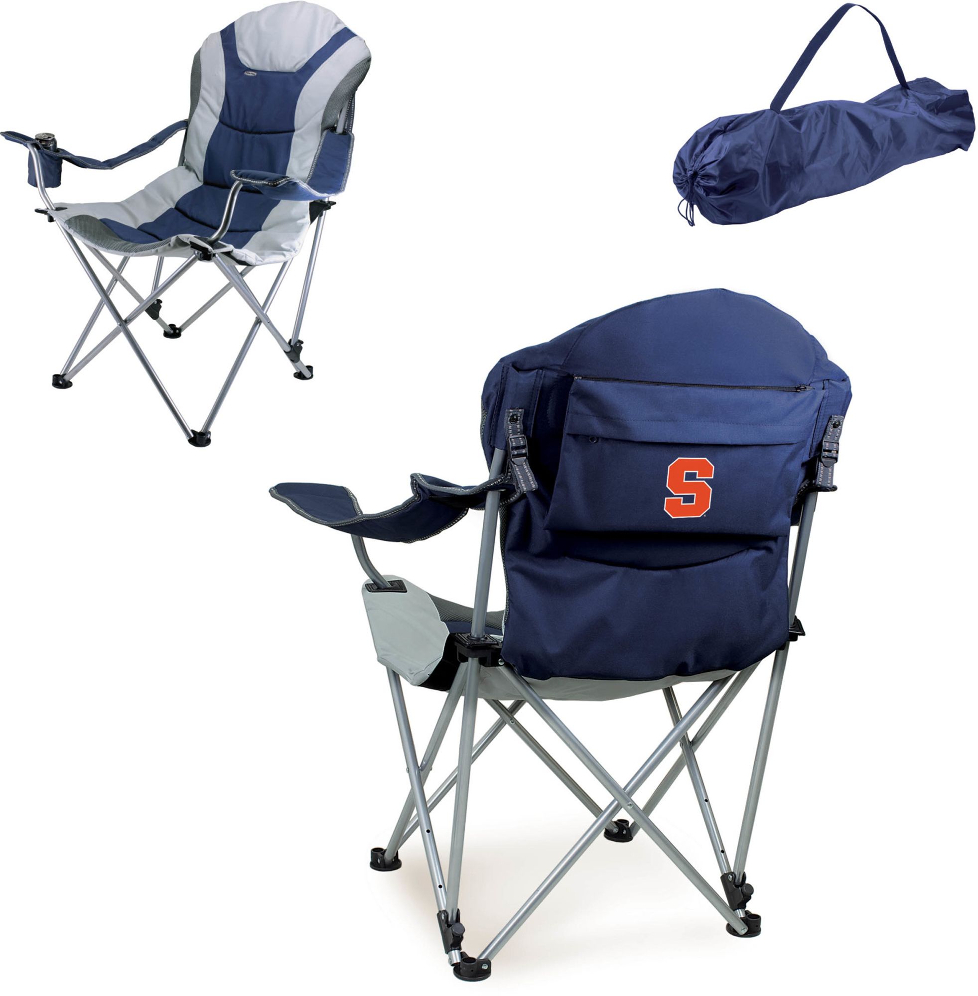 Picnic Time Syracuse Orange Reclining Camp Chair product image
