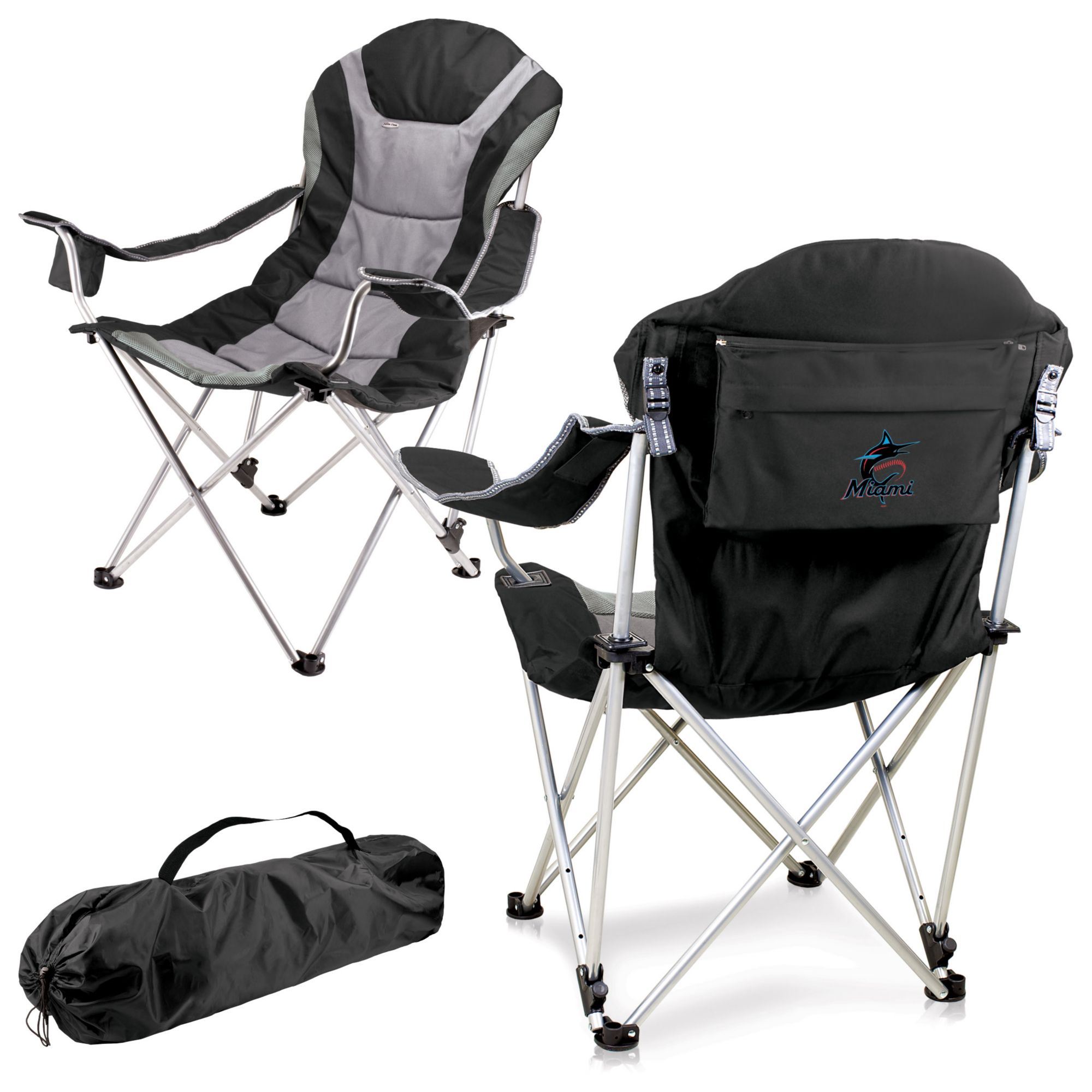 Picnic Time Miami Marlins Reclining Camp Chair product image