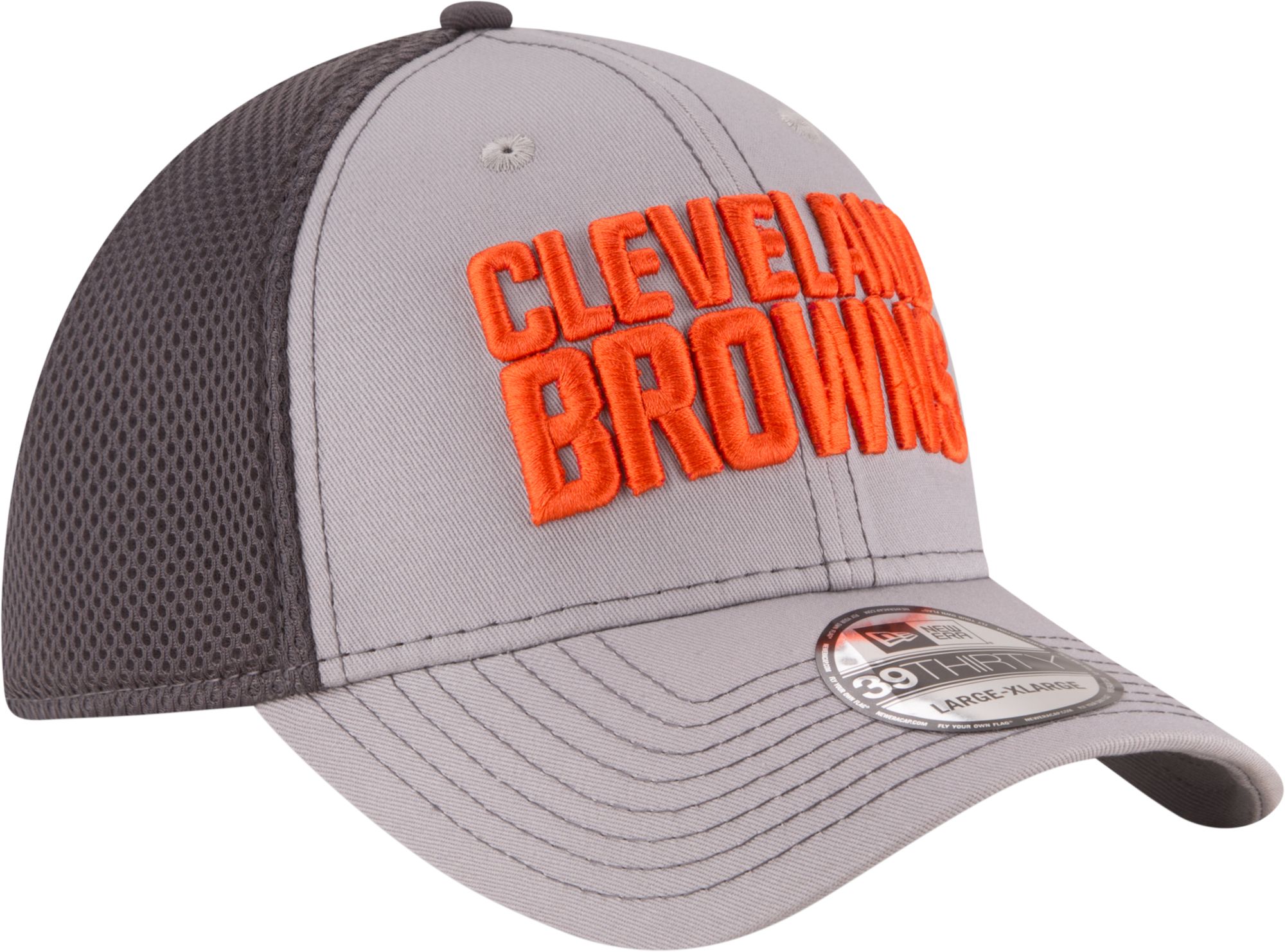New Era Men's Cleveland Browns Grayed Out Neo 39Thirty Stretch Fit Hat product image