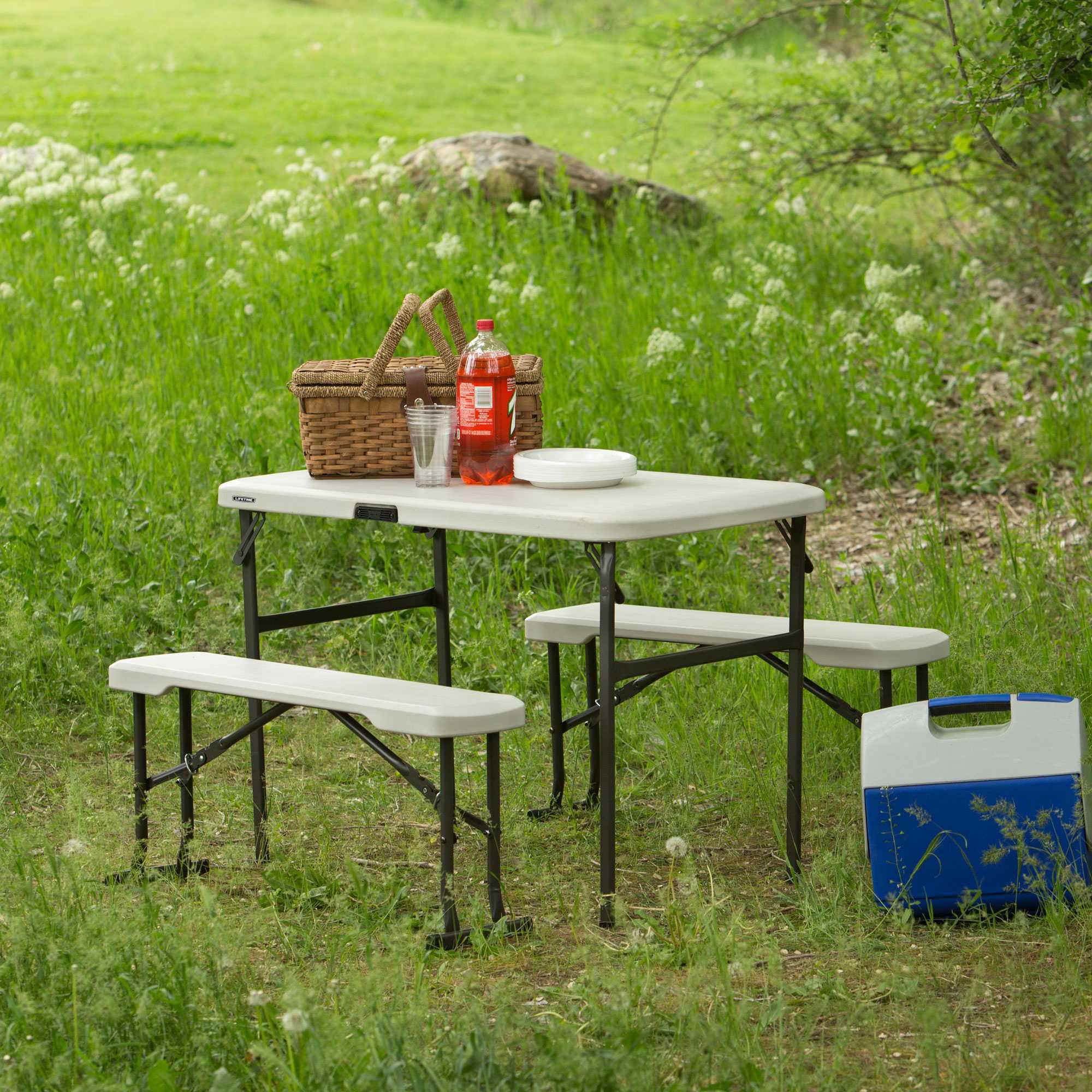 Lifetime Folding Picnic Table with Benches