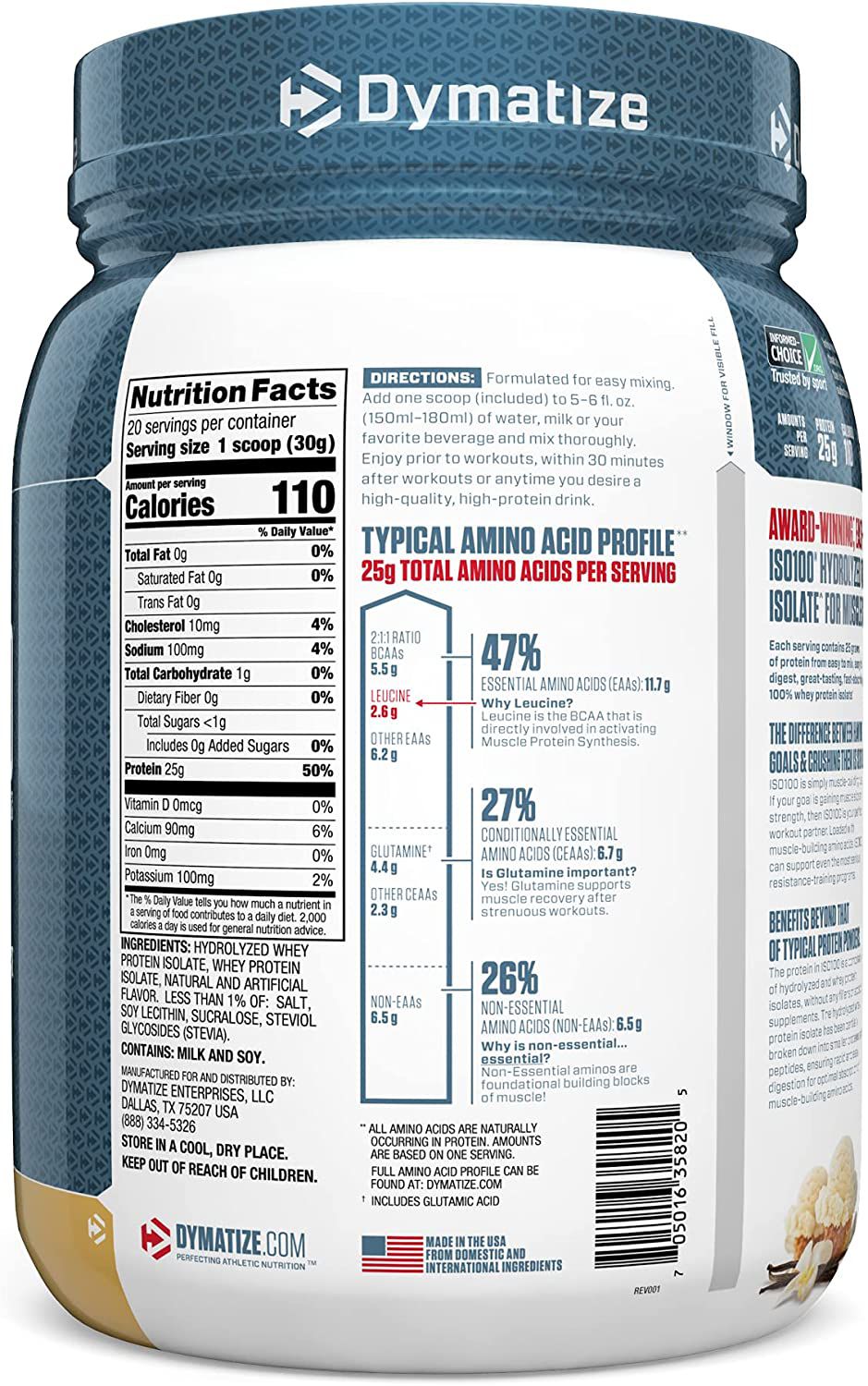 Dymatize ISO100 Protein Powder product image