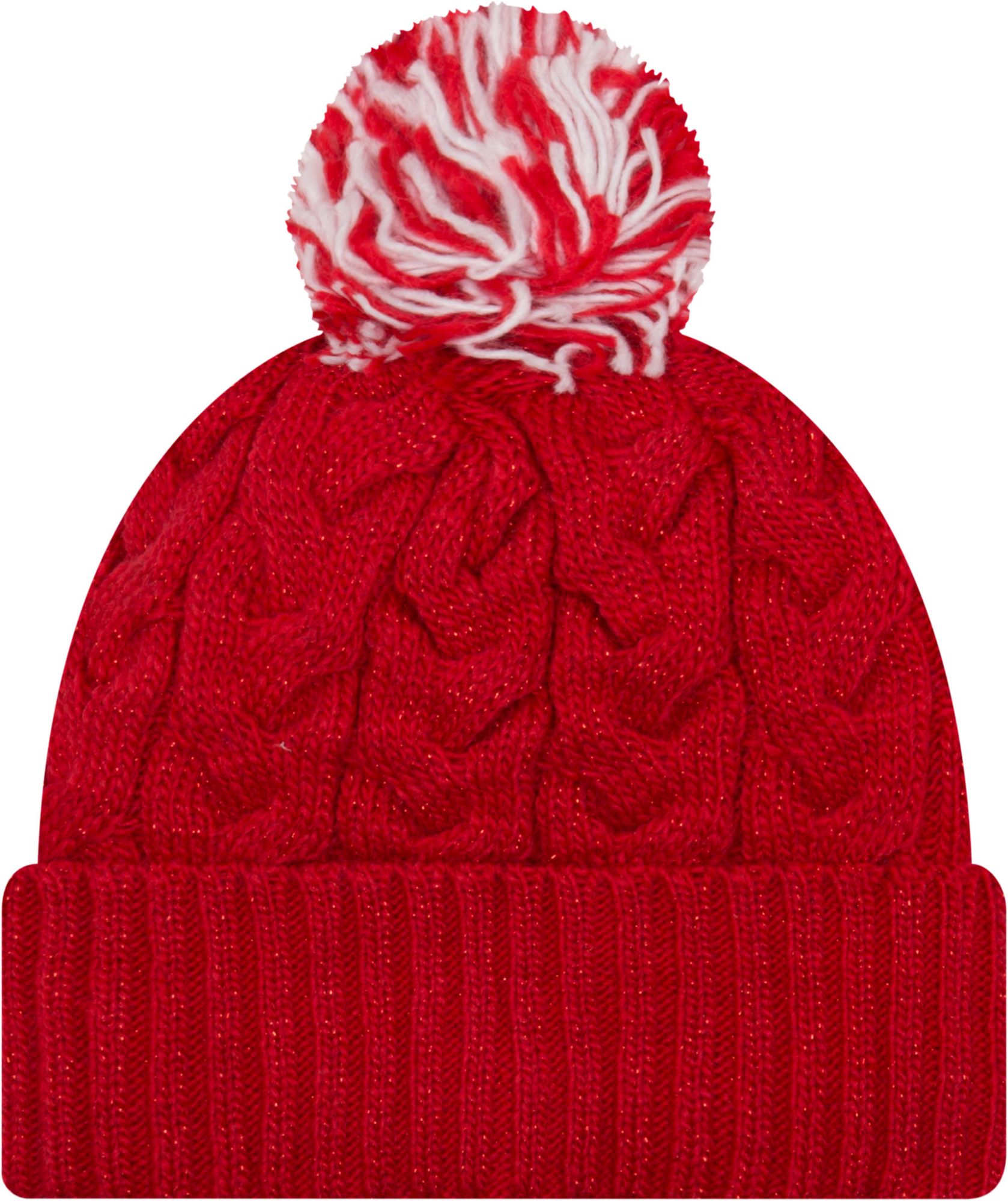 New Era Women's Kansas City Chiefs Cozy Cable Red Pom Knit product image