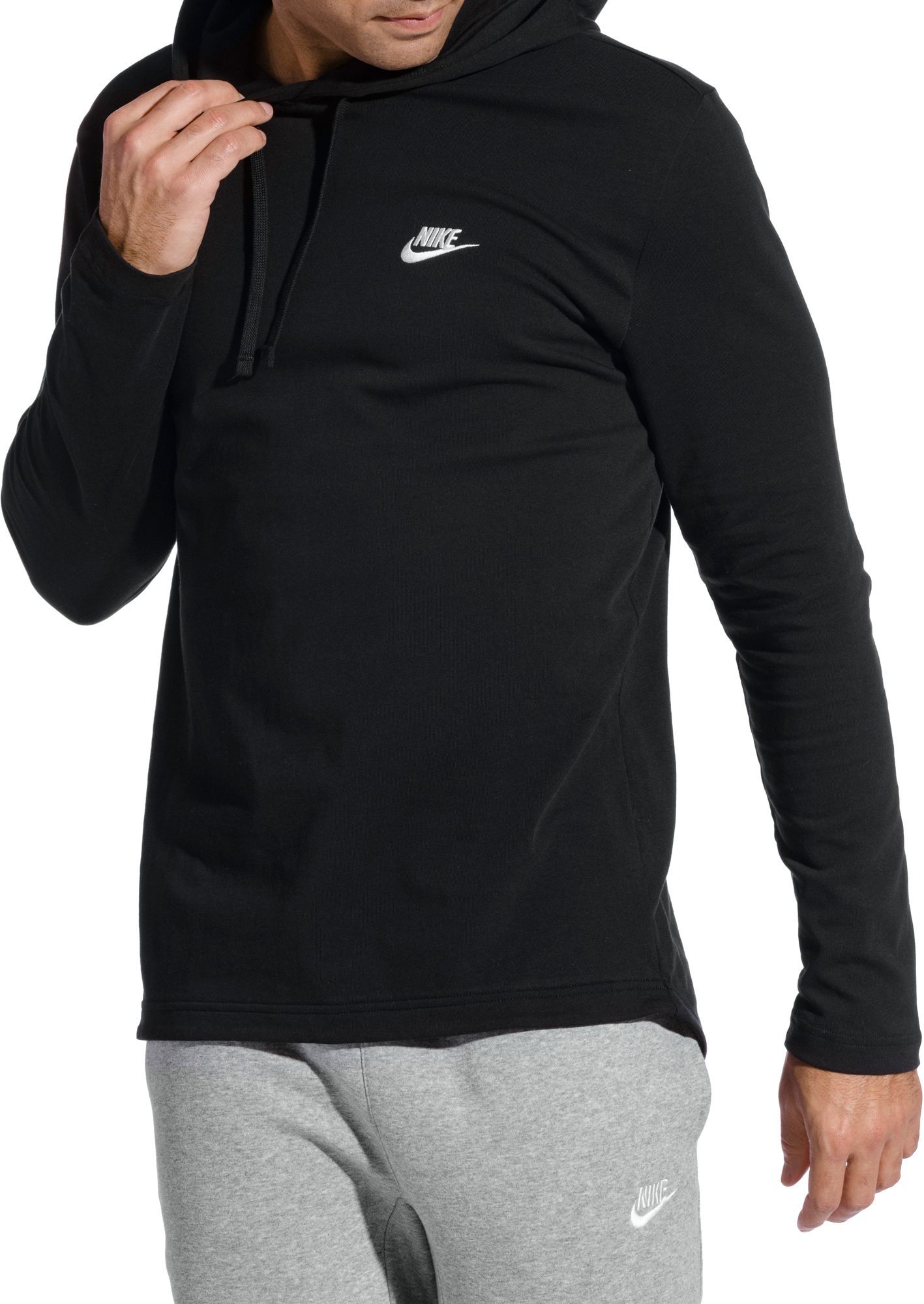 nike men's jersey lightweight pullover hoodie