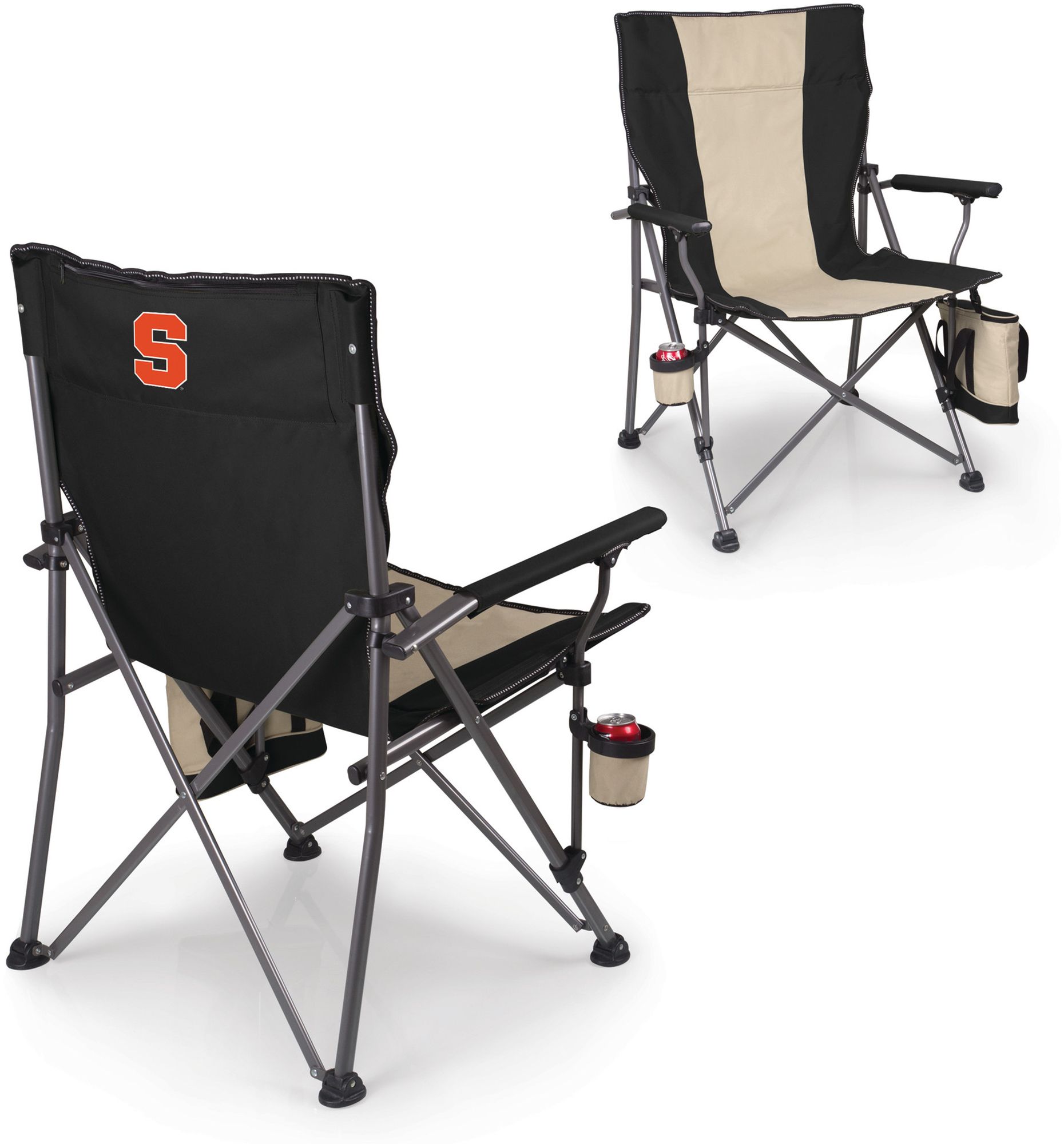 Picnic Time Syracuse Orange XL Camp Chair with Cooler