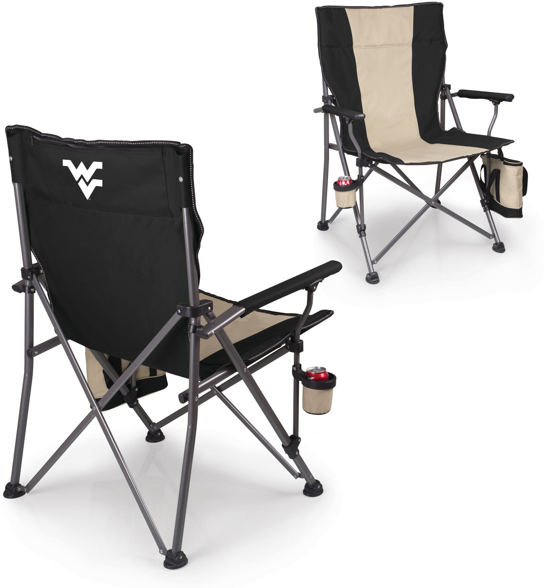 Picnic Time West Virginia Mountaineers XL Camp Chair with Cooler product image