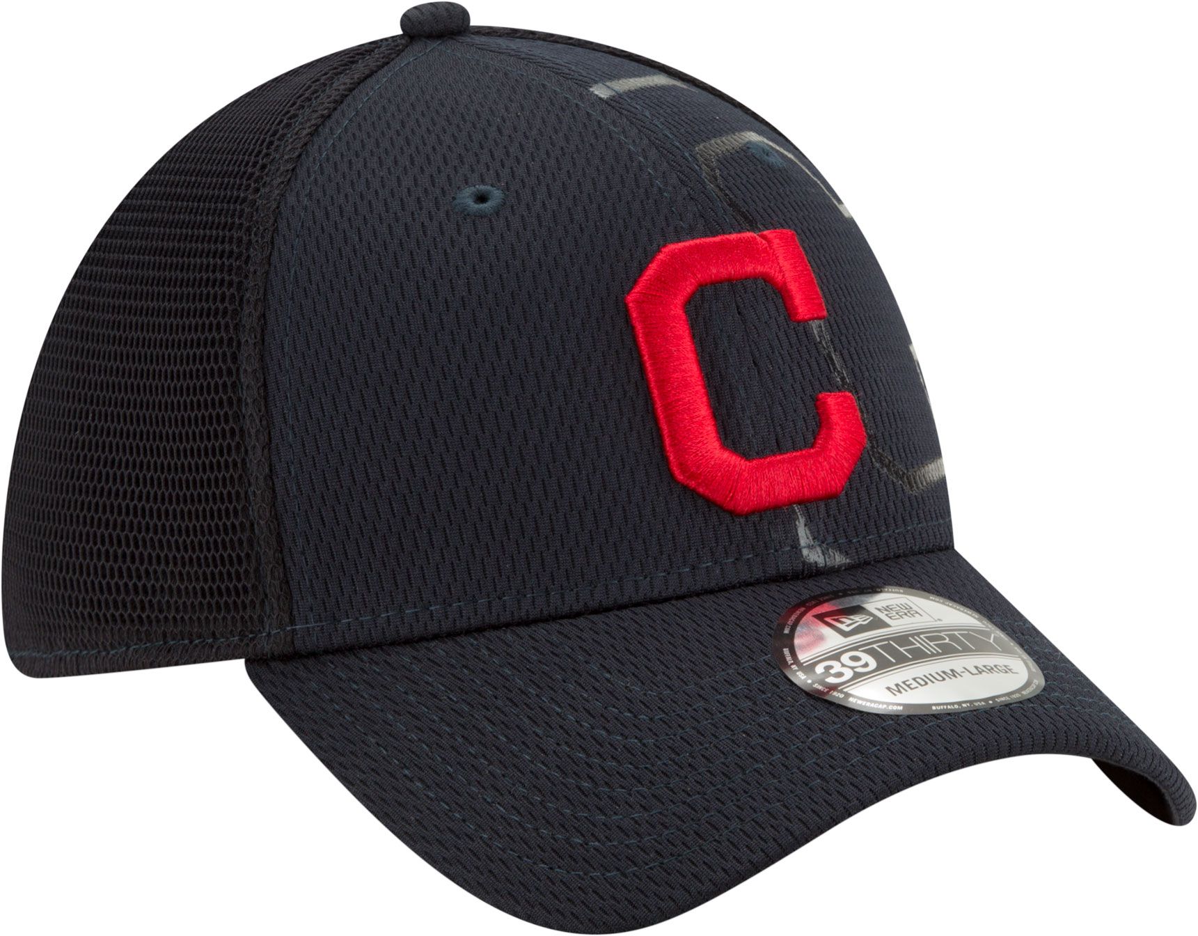 New Era Adult Cleveland Indians Navy 39Thirty Tonel Neo Stretch Fit Hat product image