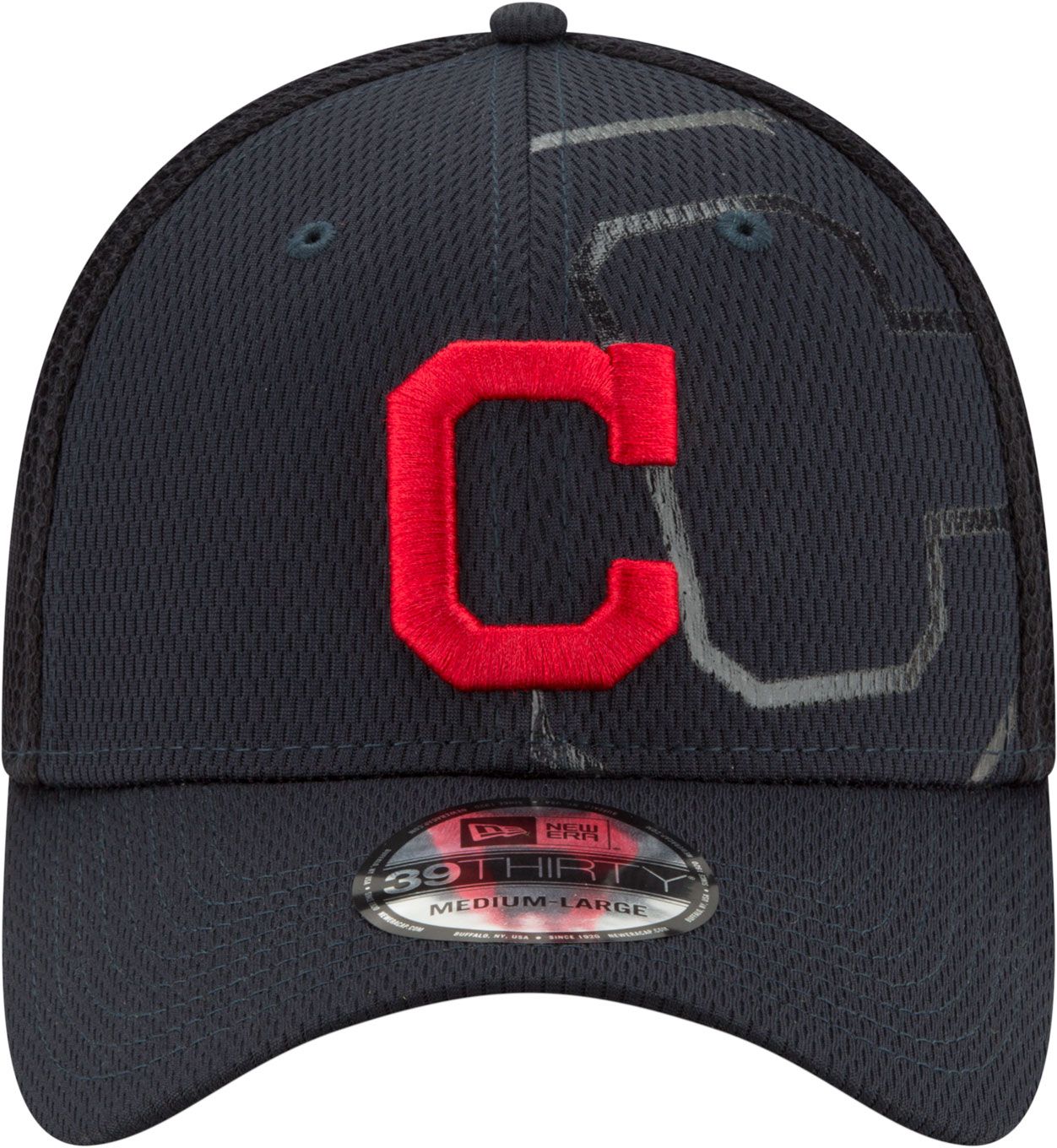 New Era Adult Cleveland Indians Navy 39Thirty Tonel Neo Stretch Fit Hat product image
