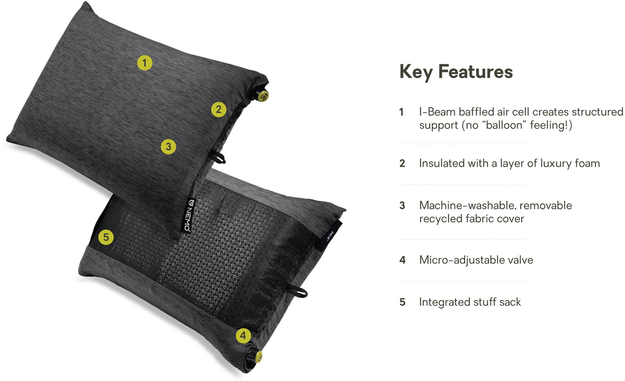 NEMO Fillo Camping Pillow product image