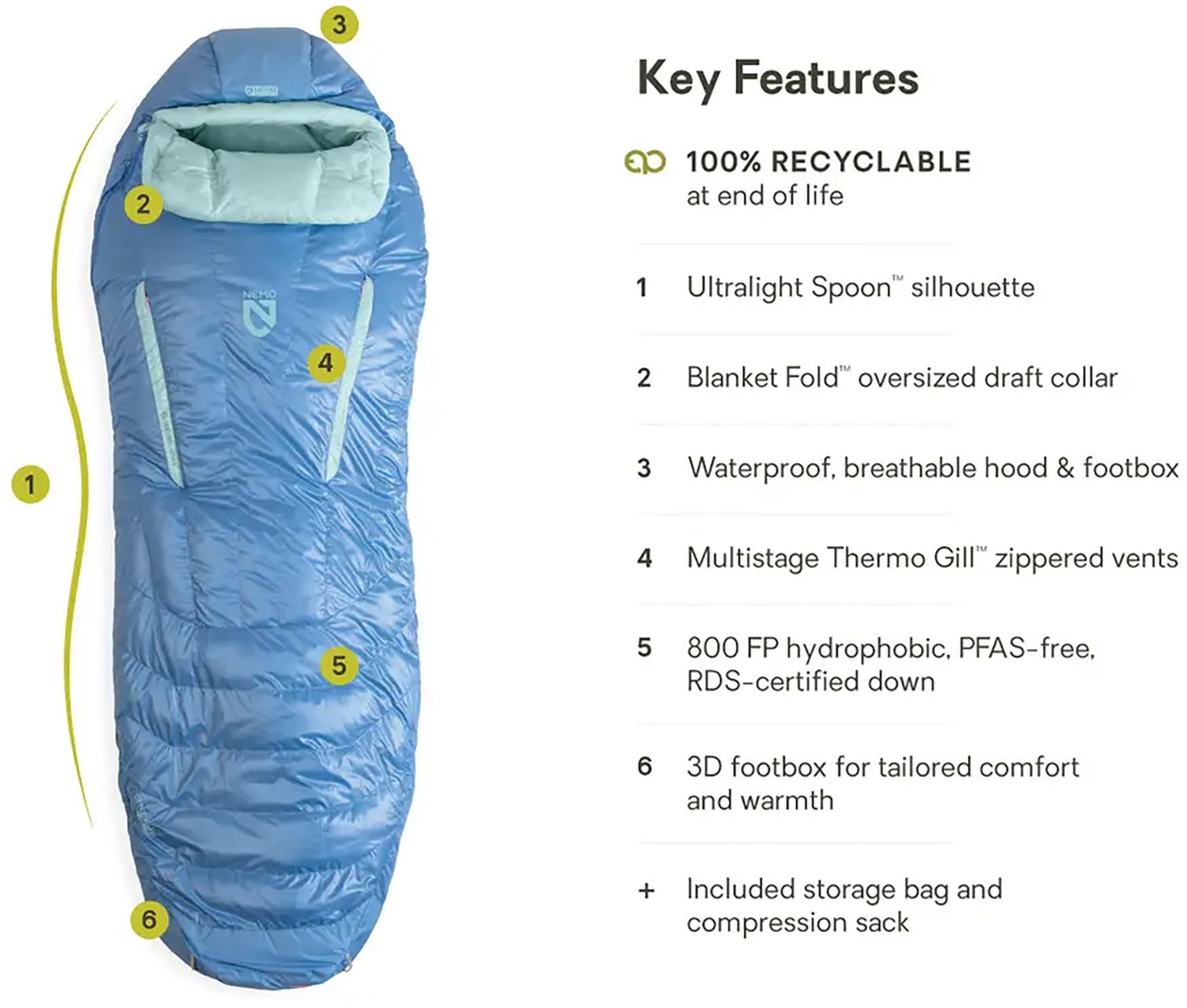 NEMO Women's Riff Endless Promise Down 30 Sleeping Bag product image