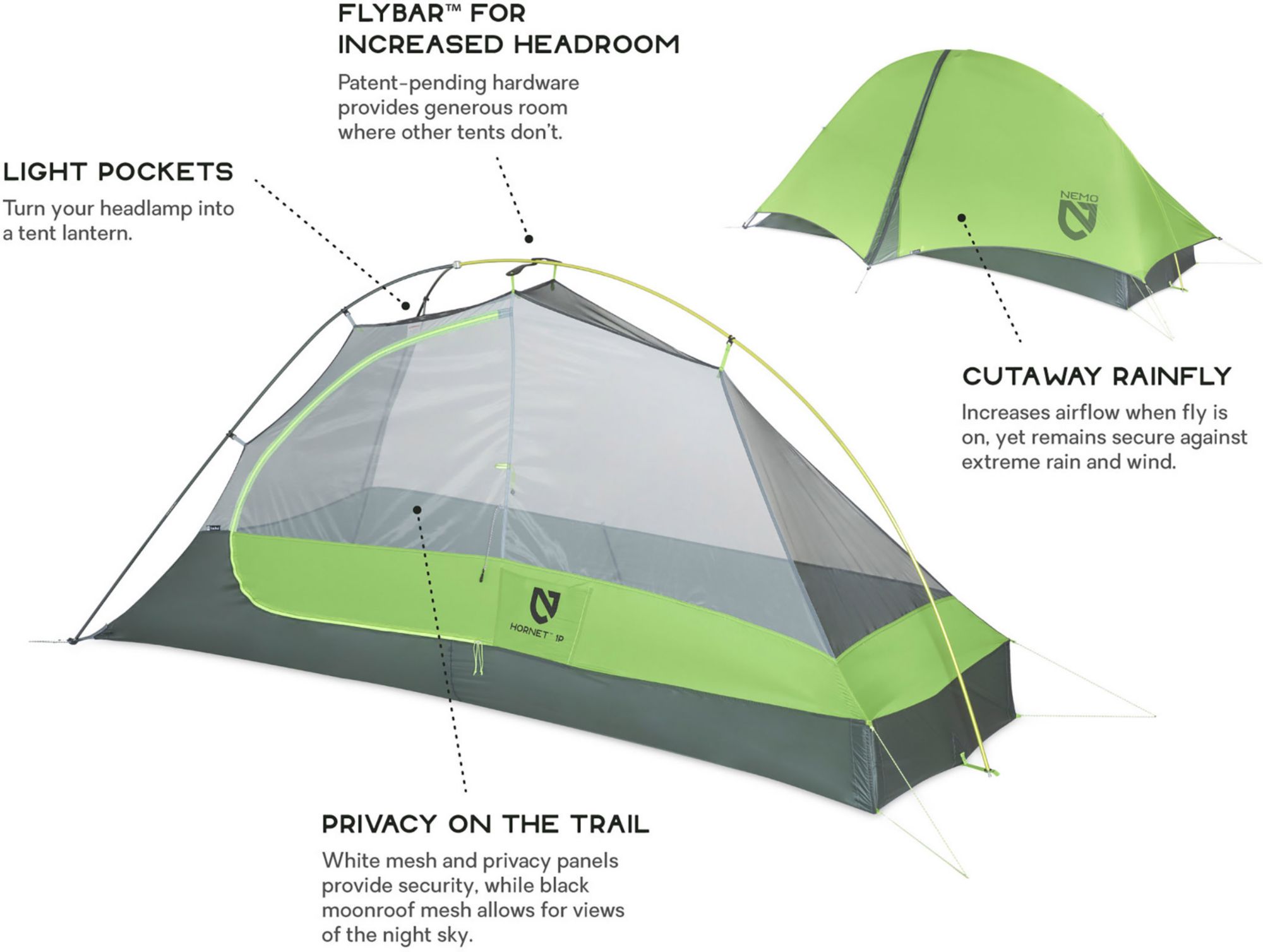 NEMO Hornet Ultralight Backpacking Tent 1P product image