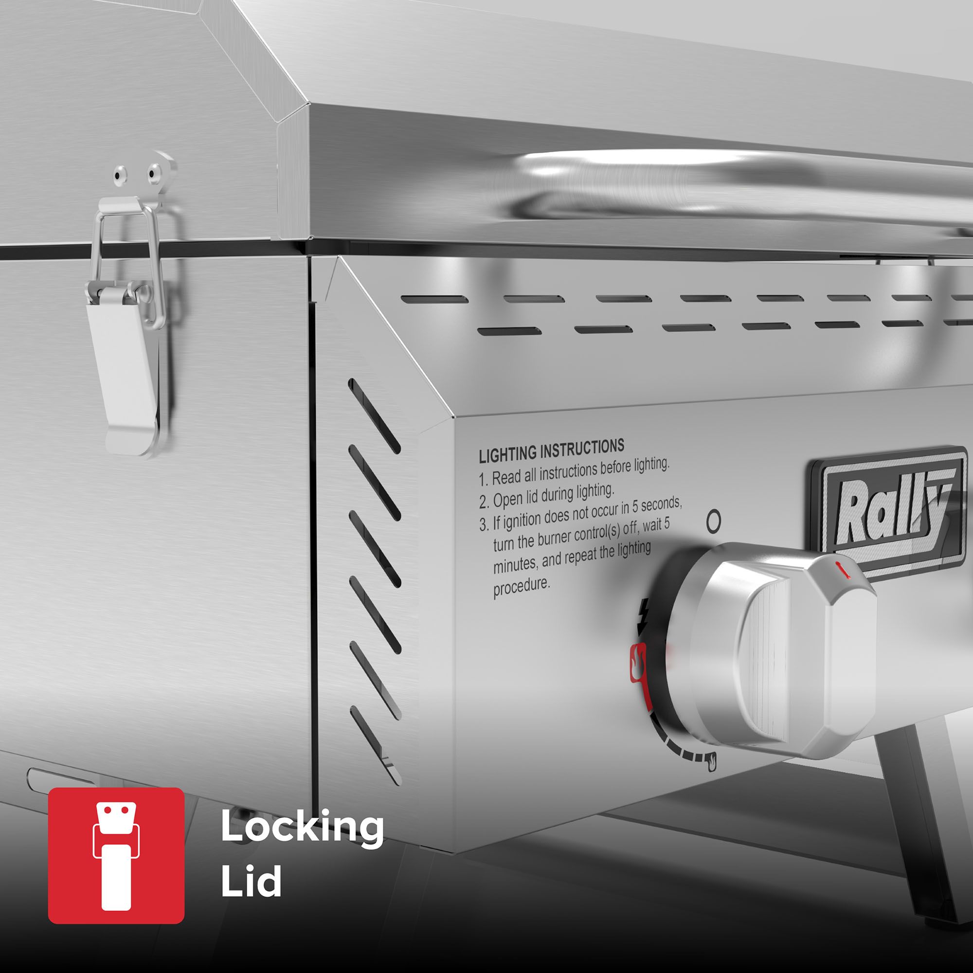 Nexgrill Rally 2-Burner Portable Gas Grill - Stainless Steel product image