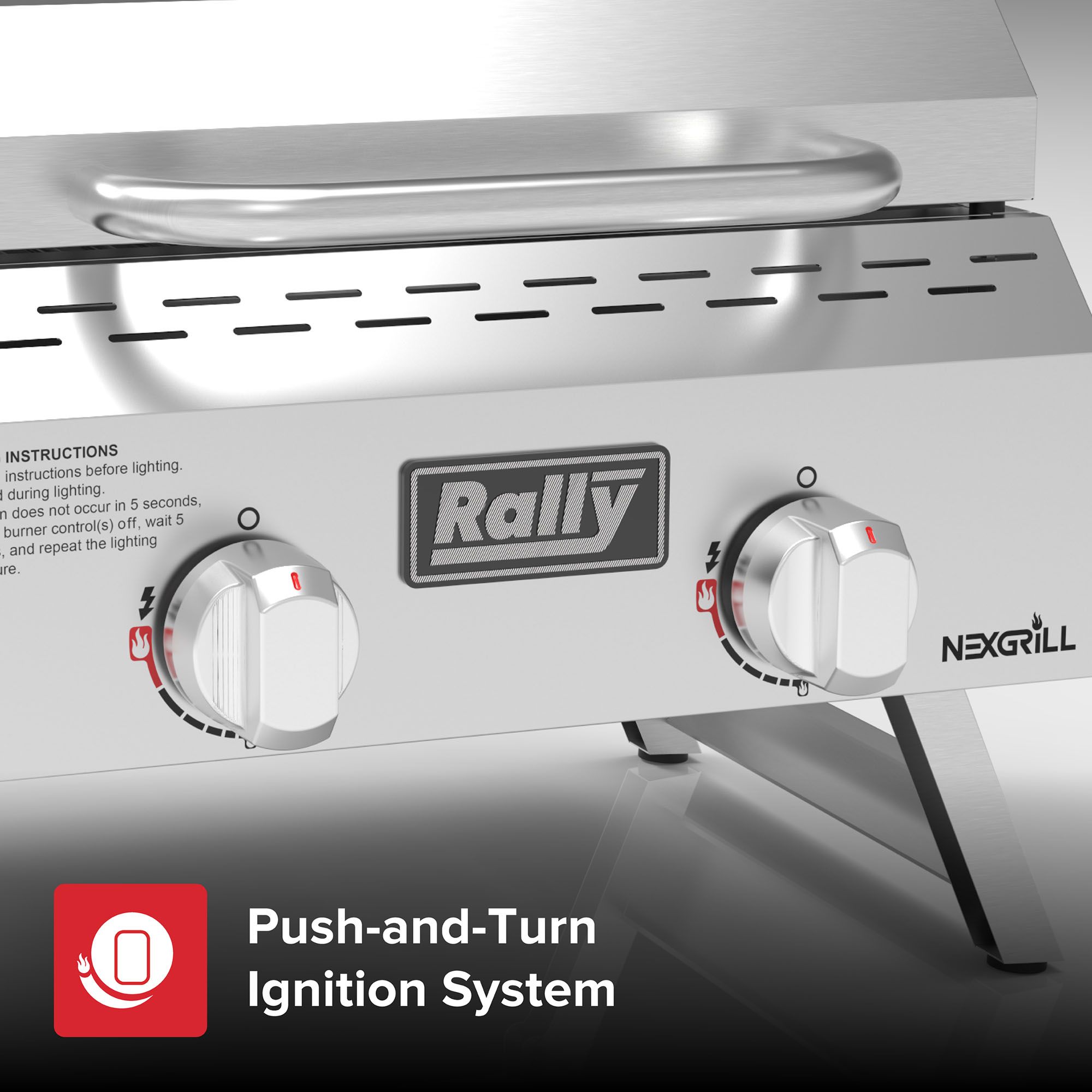 Nexgrill Rally 2-Burner Portable Gas Grill - Stainless Steel product image