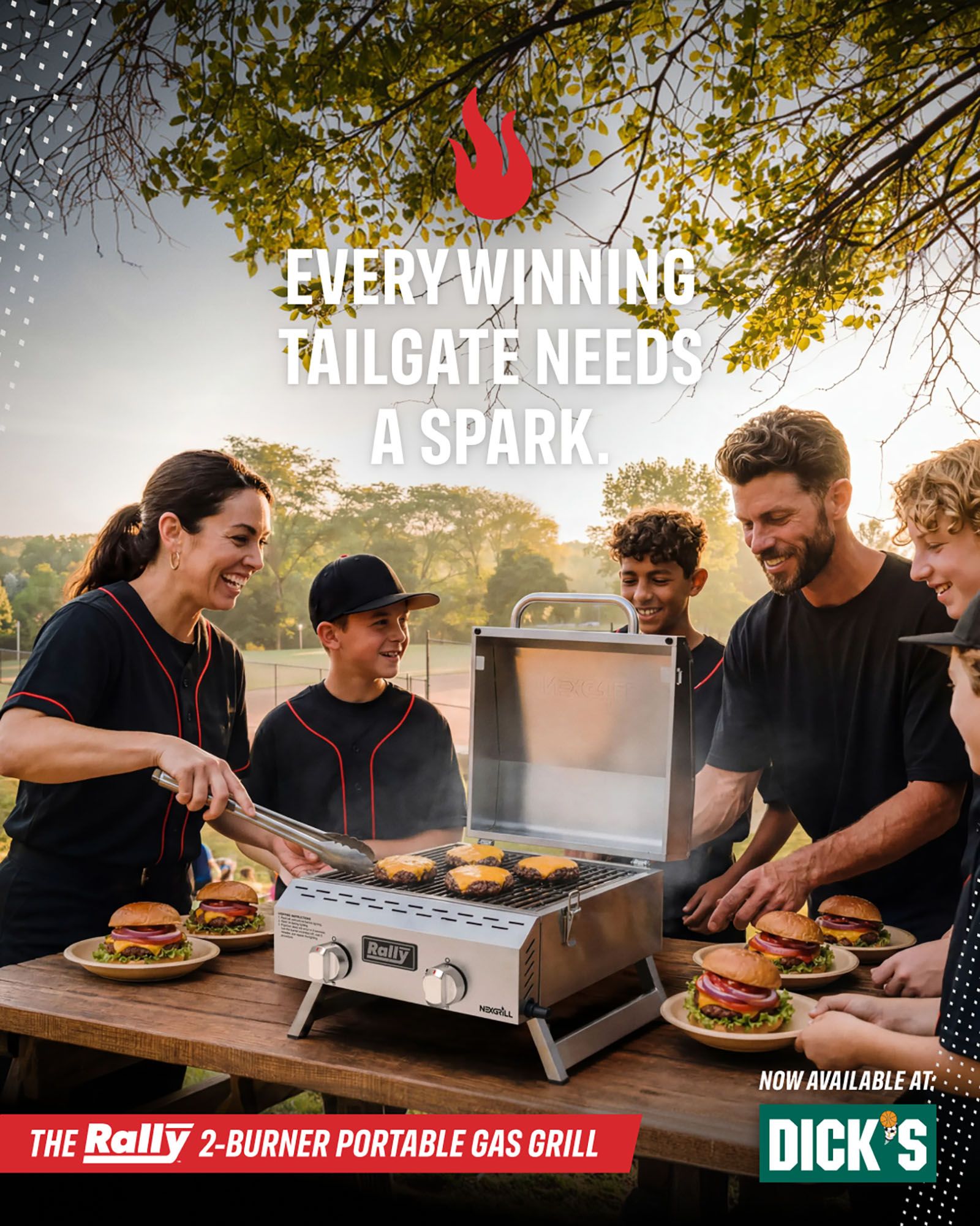 Nexgrill Rally 2-Burner Portable Gas Grill - Stainless Steel product image