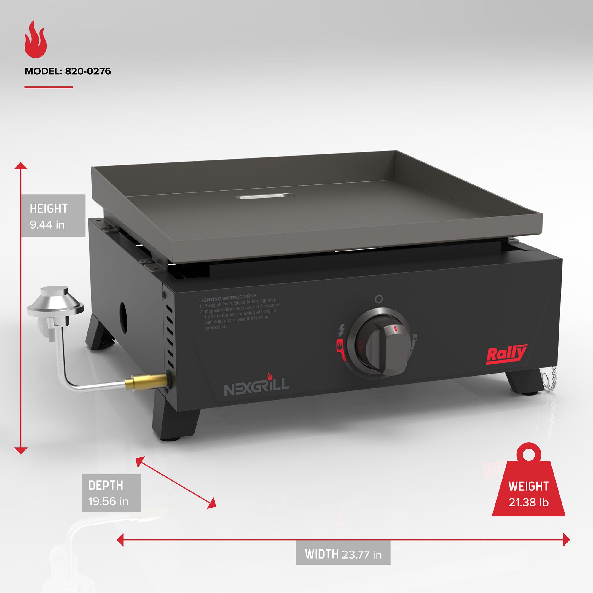 Nexgrill Rally 1-Burner Portable Gas Griddle product image