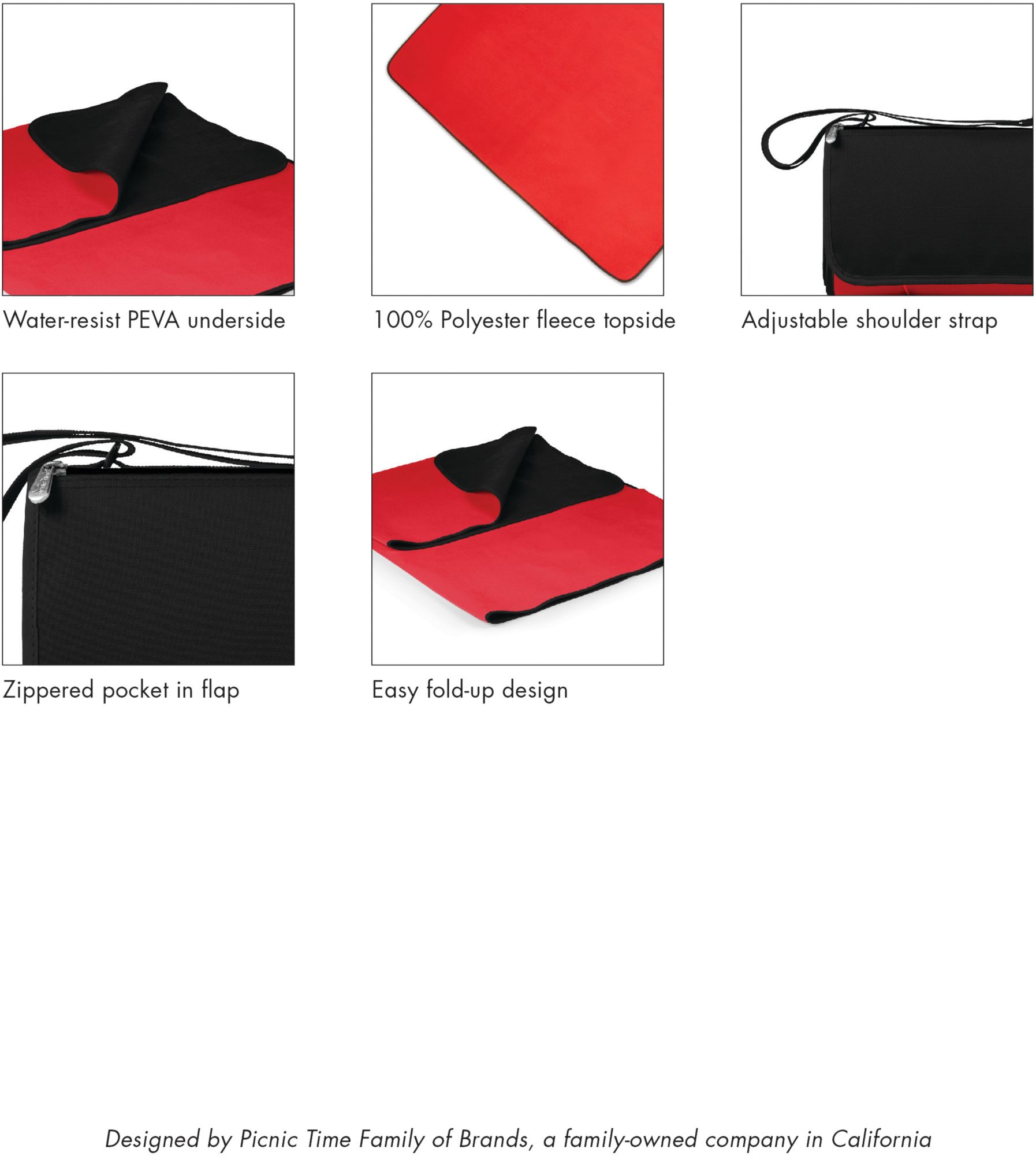 Picnic Time Washington Commanders Outdoor Picnic Blanket Tote product image