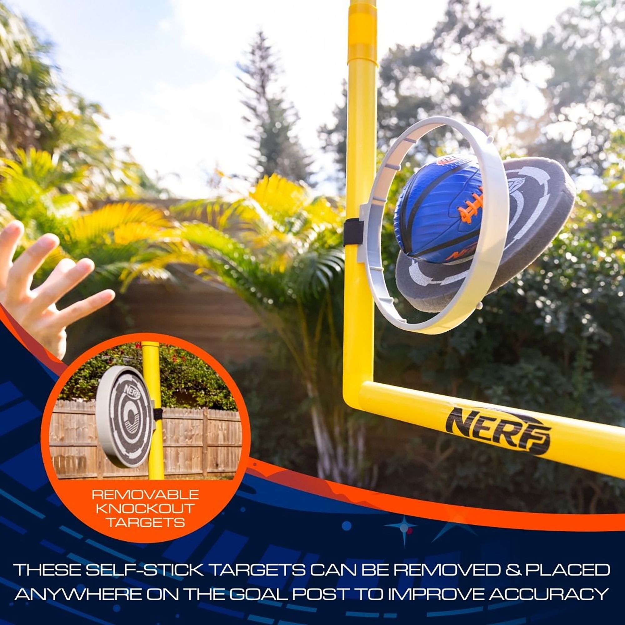 Nerf Punt and Pass Football Goal Post Set product image