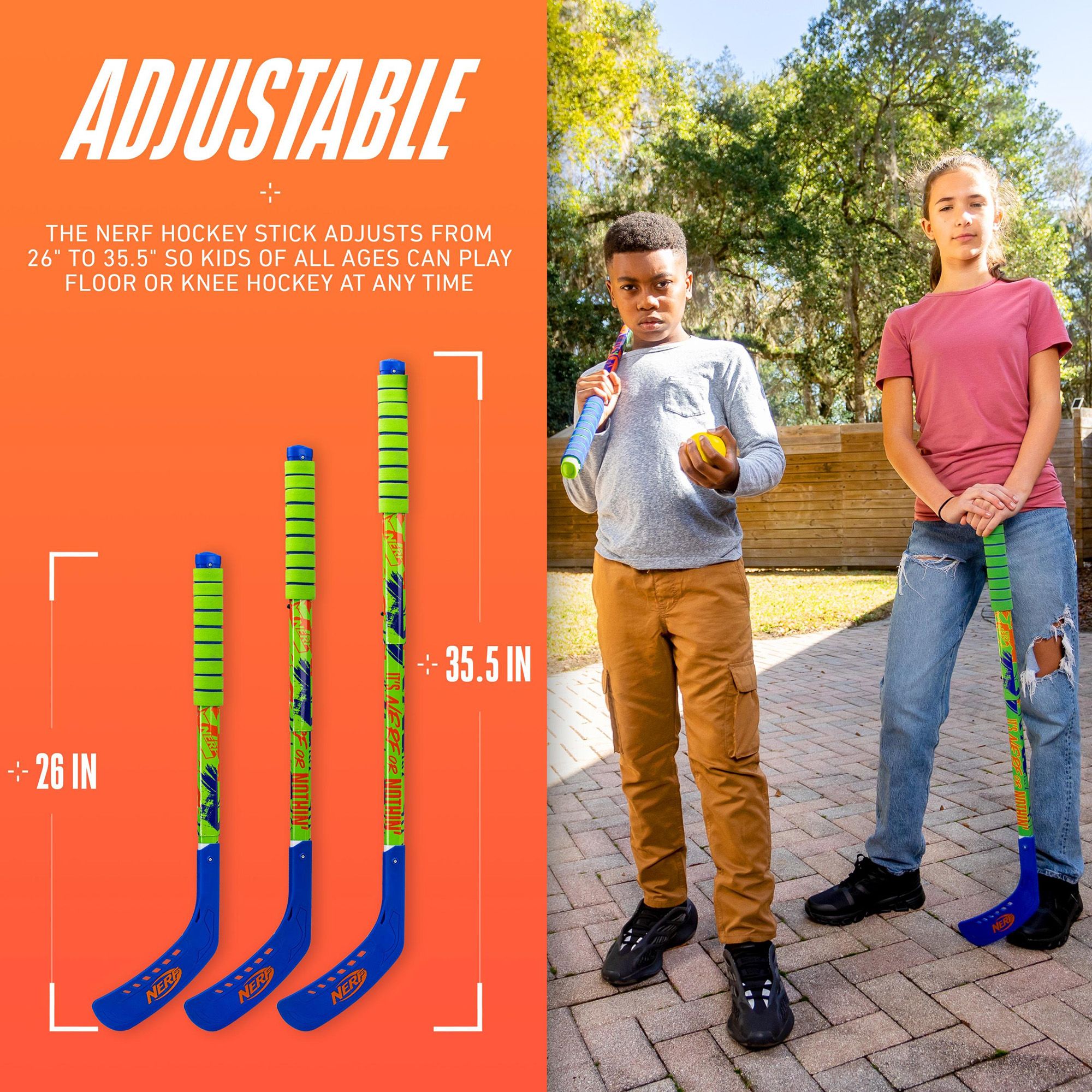 Nerf Proshot Kids Hockey Sticks + Ball Set product image