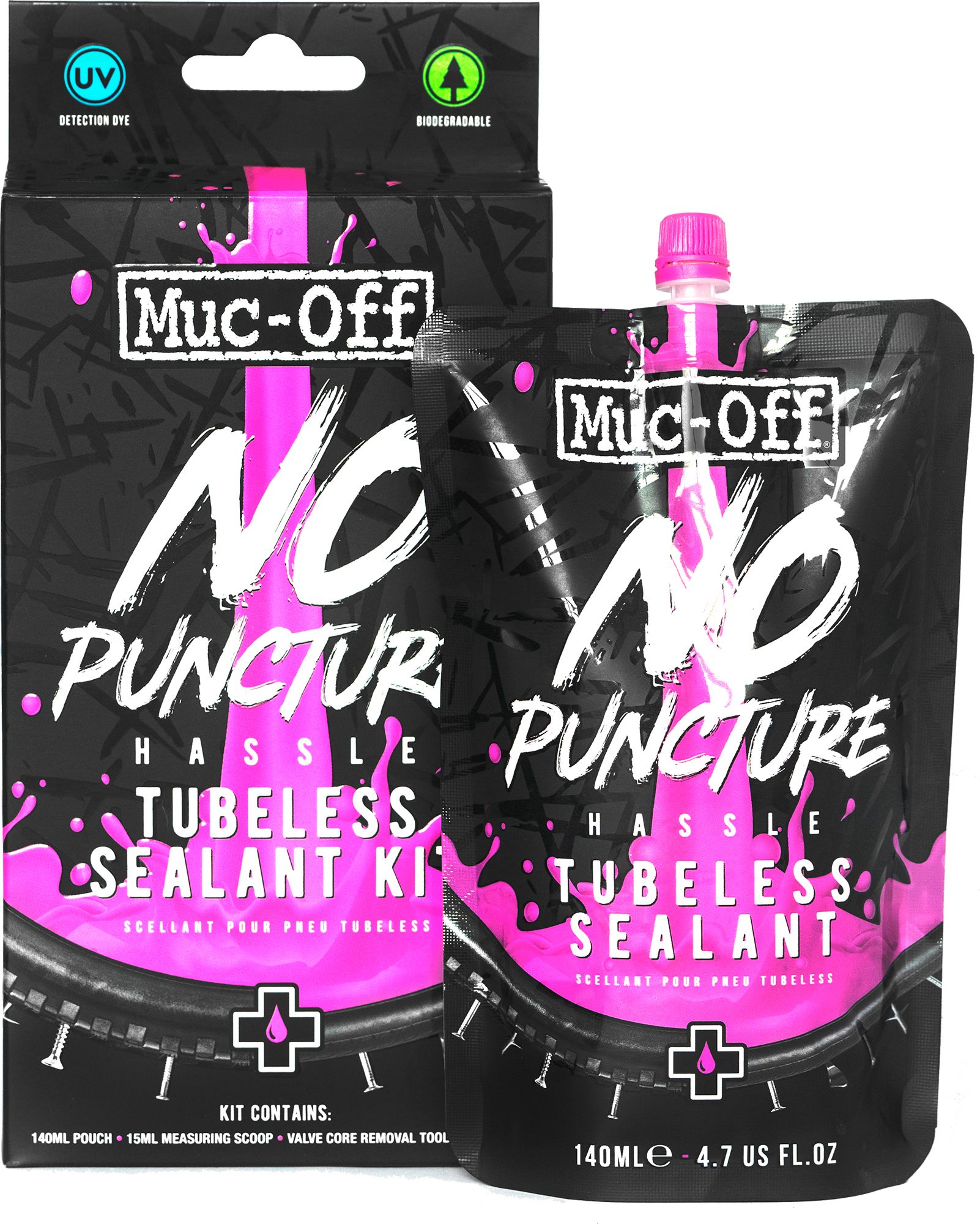 Muc-Off No Puncture Hassle Tubeless Sealant - 140ml Pouch product image