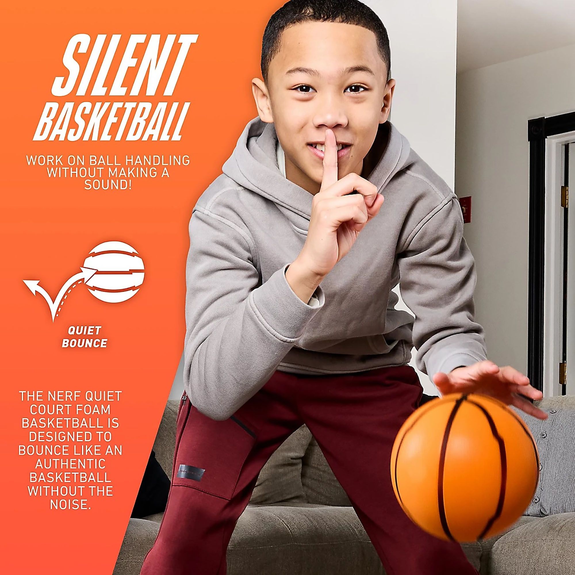 Nerf Quietcourt Mini Indoor Basketball product image