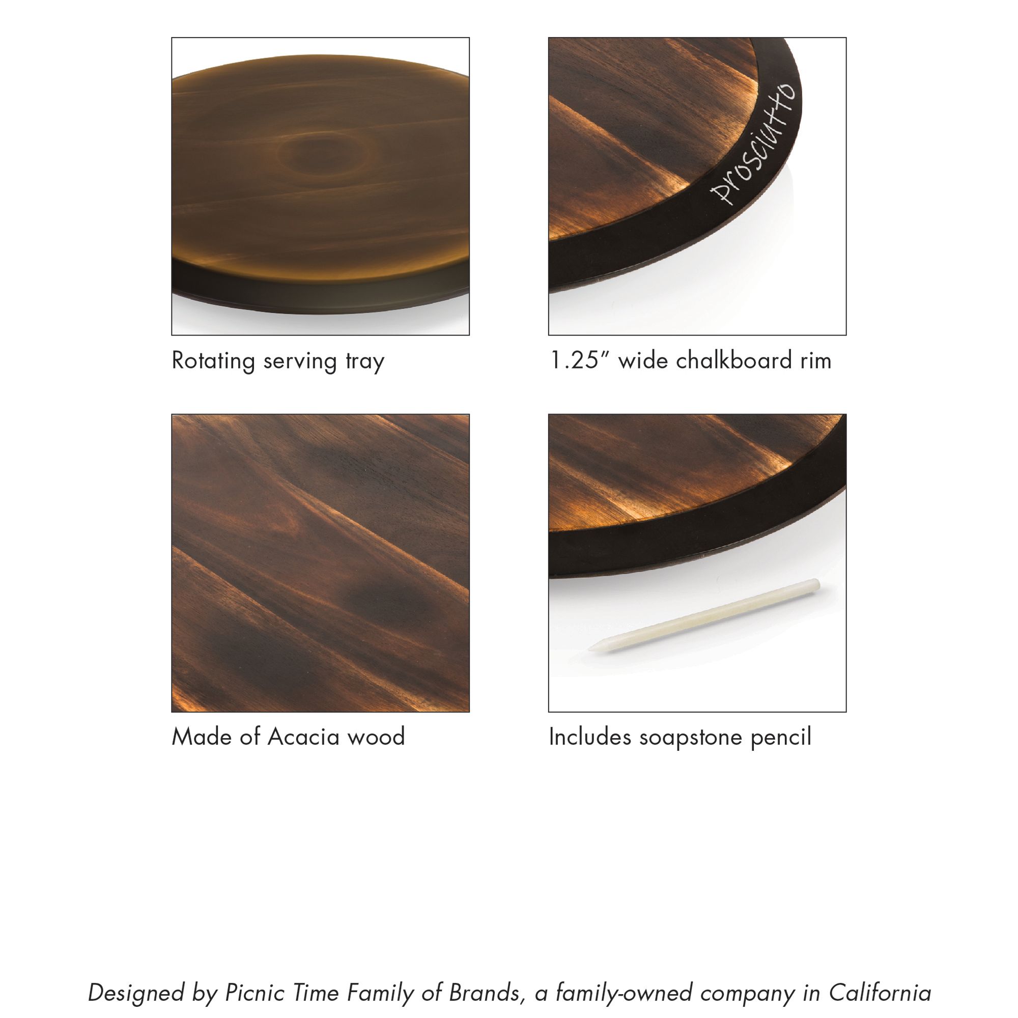 Picnic Time Cincinnati Bengals Lazy Susan Serving Tray product image