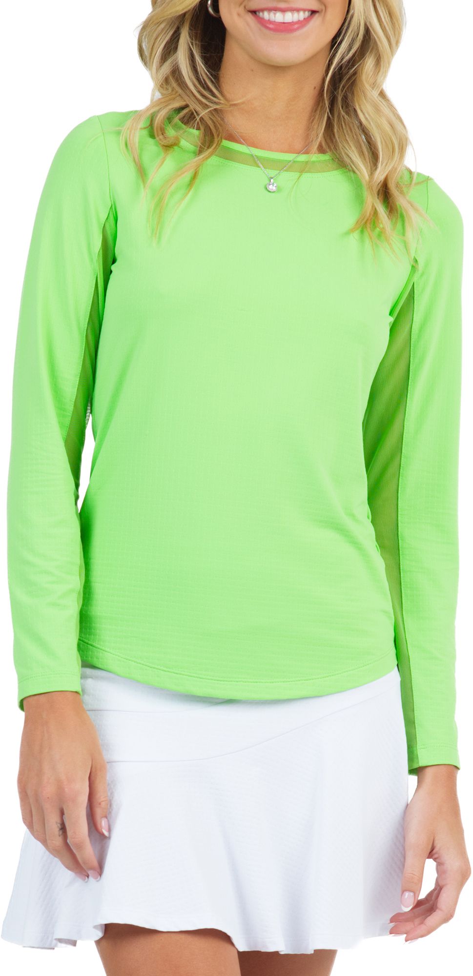IBKUL Women's Long Sleeve Mesh Crewneck product image