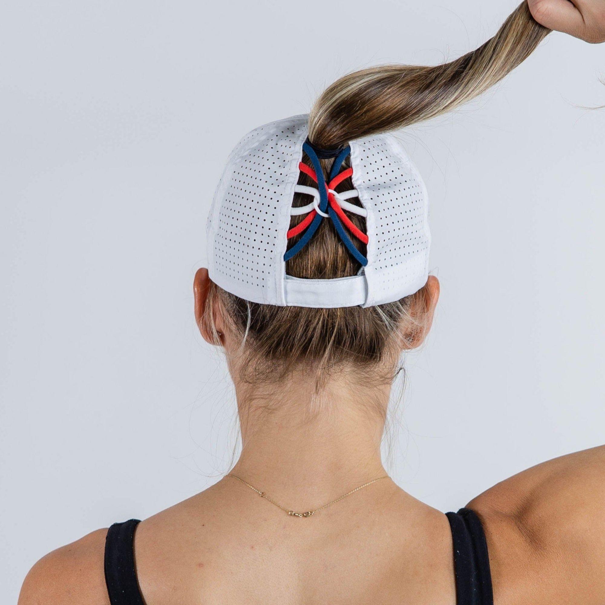 VimHue Women's Flag Puff Sun Goddess Tuck-In Strap Golf Hat product image