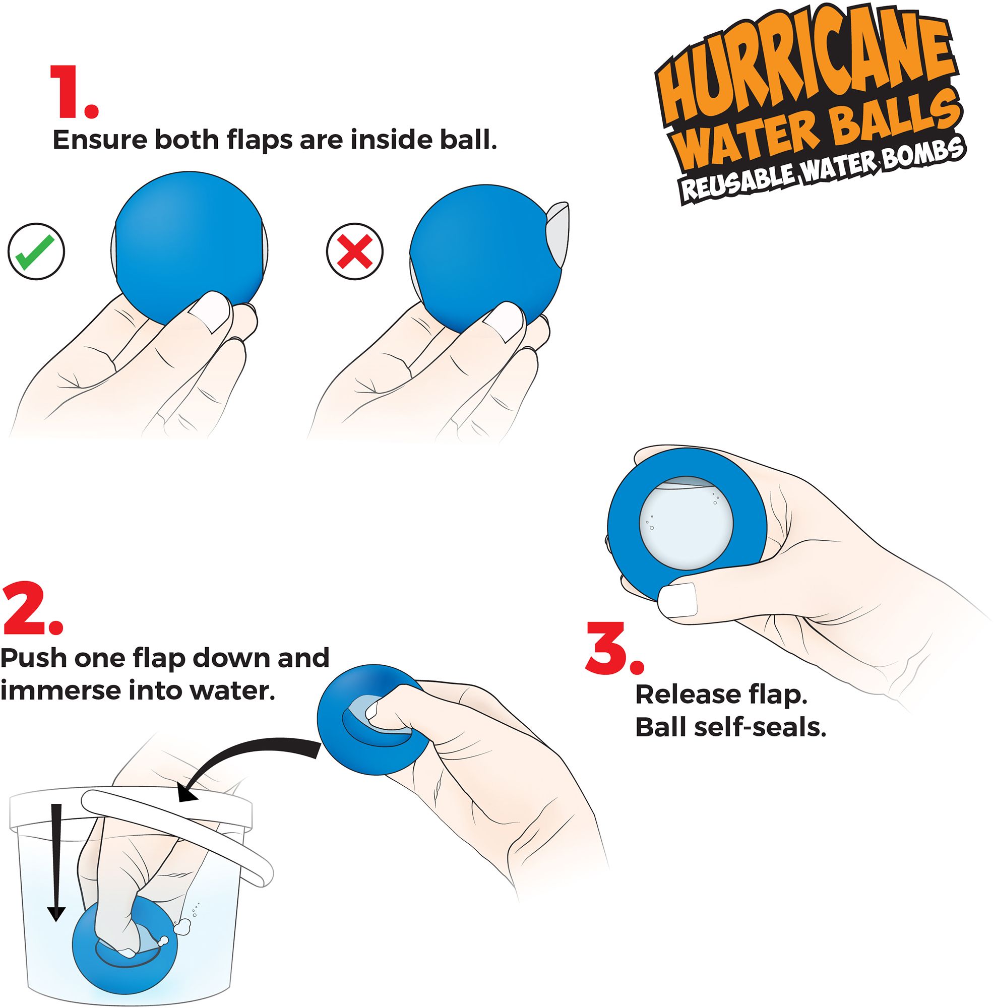 Prime Time Toys Hurricane Reusable Silicone Water Balls for Kids – 3 Pack product image