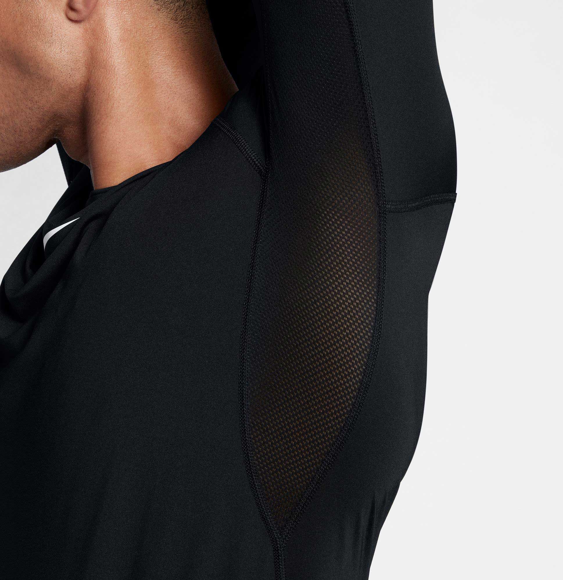 nike men's pro heather long sleeve fitted shirt