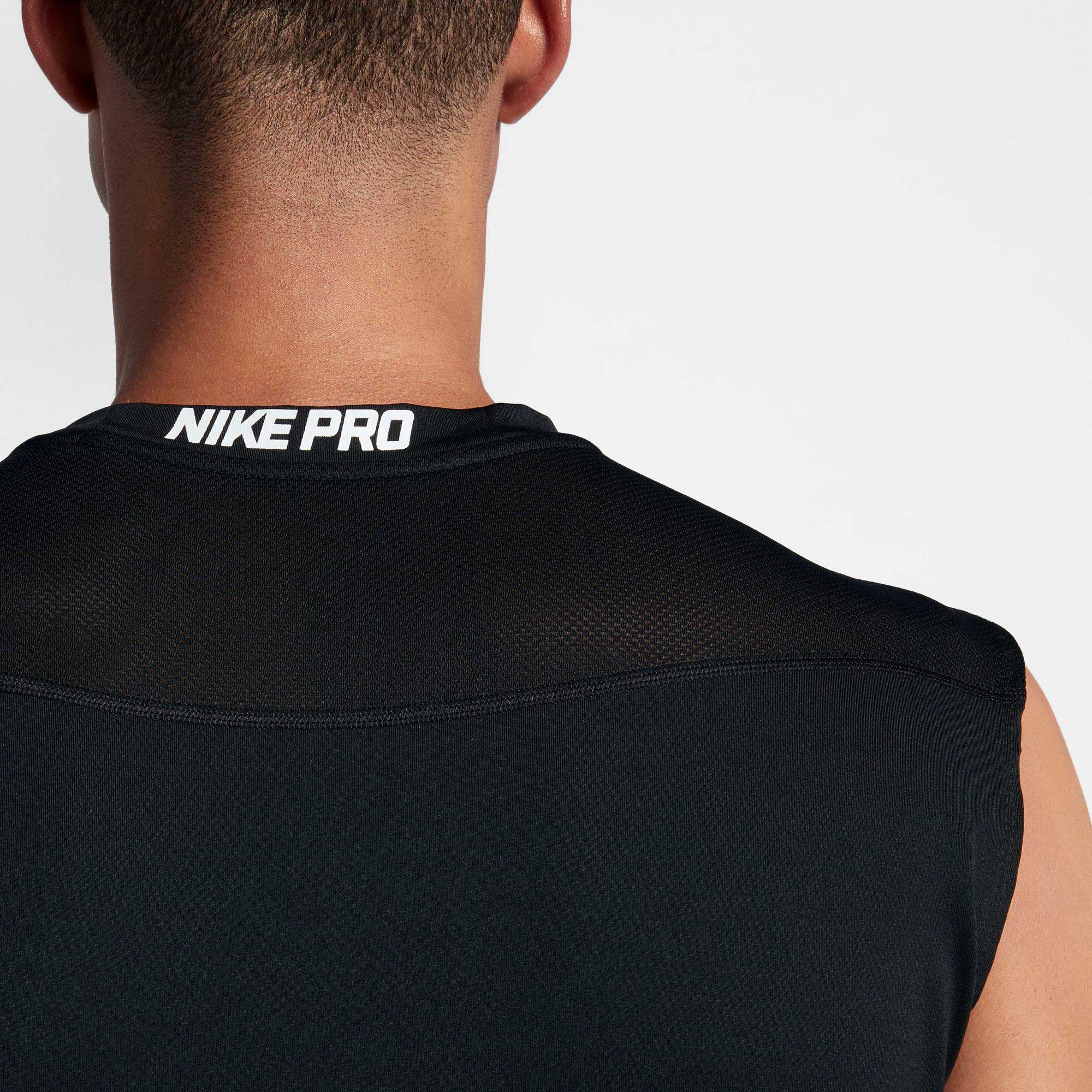 nike pro men's fitted sleeveless shirt