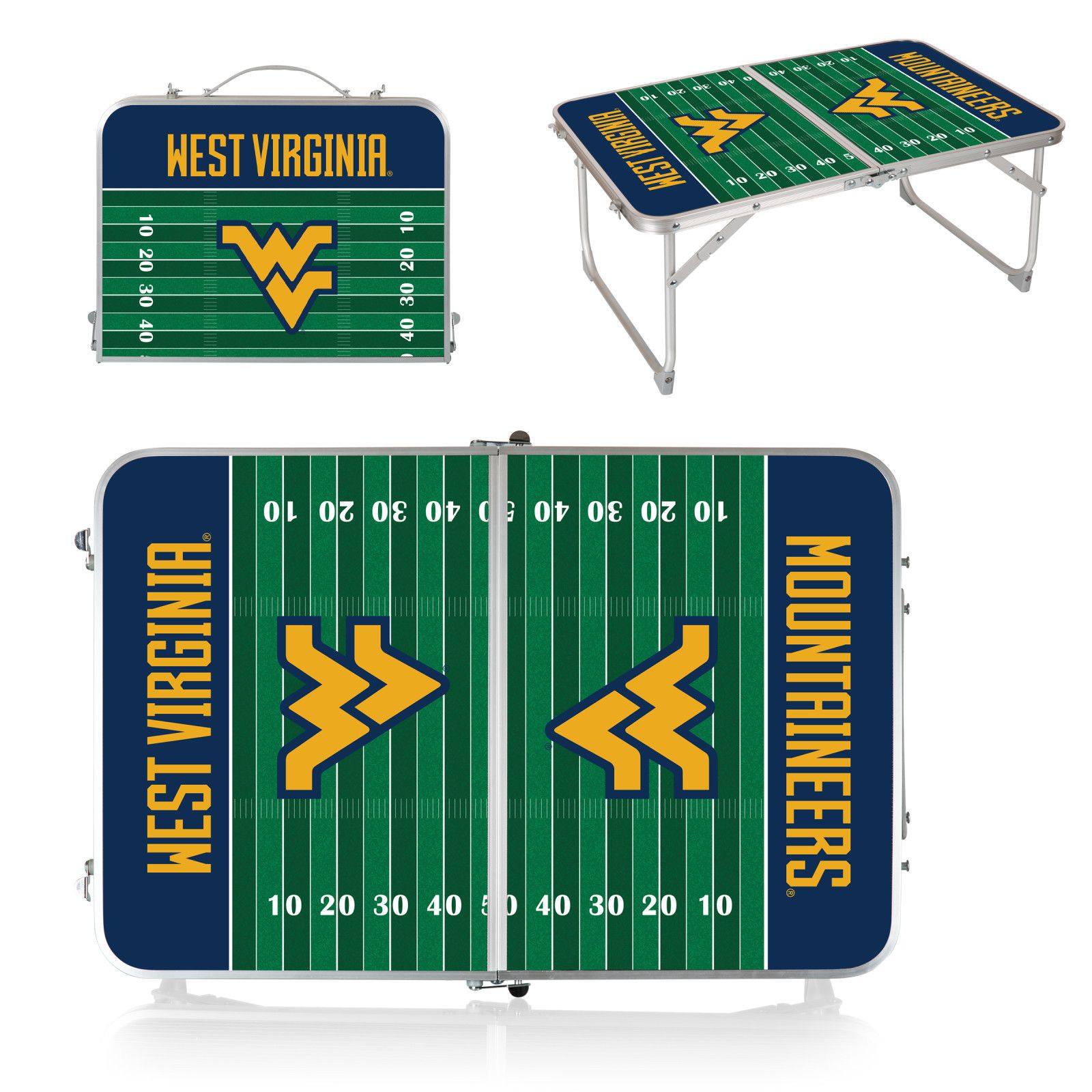 Picnic Time West Virginia Mountaineers Folding Mini Table product image