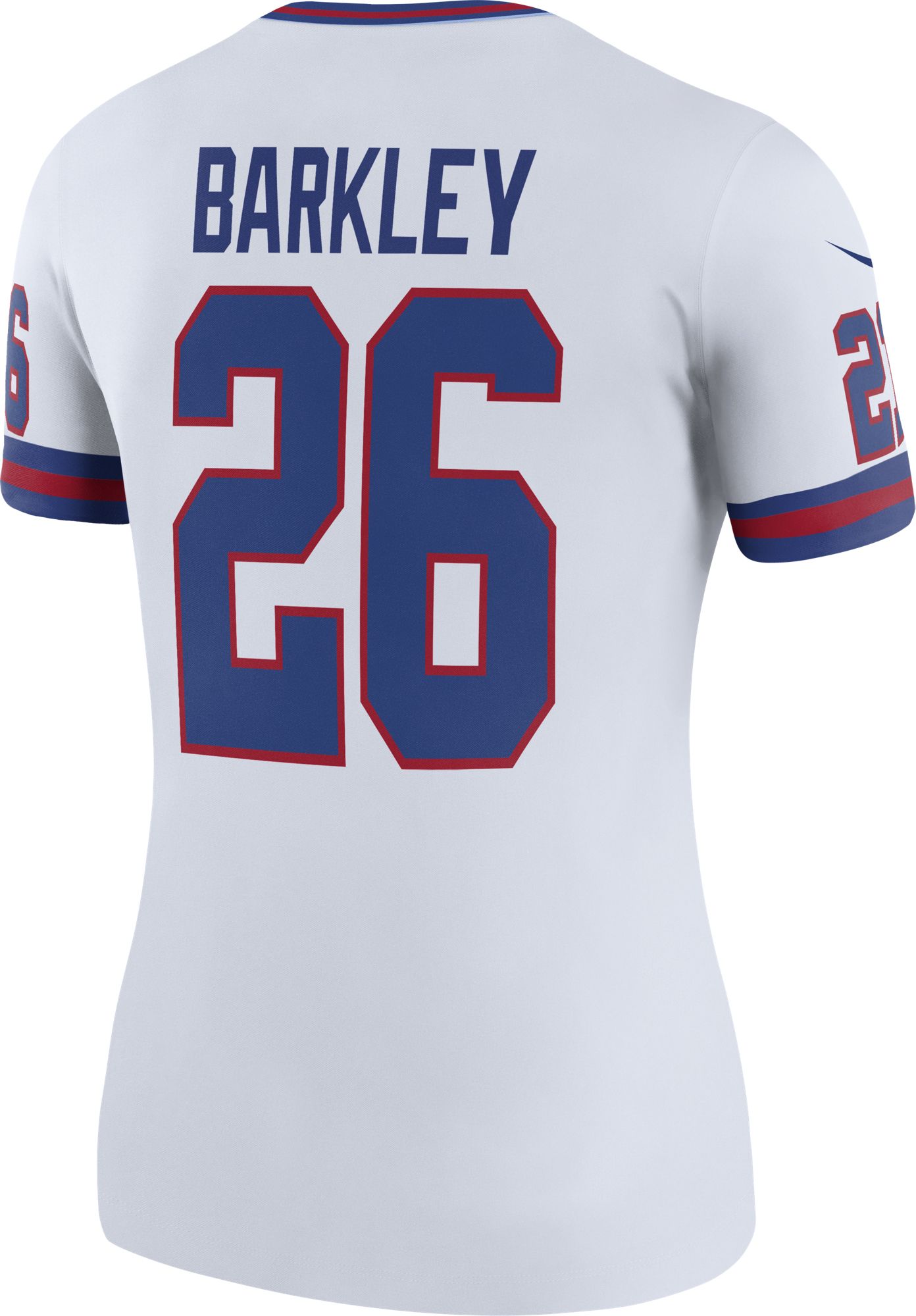 men's new york giants nike saquon barkley white color rush legend jersey