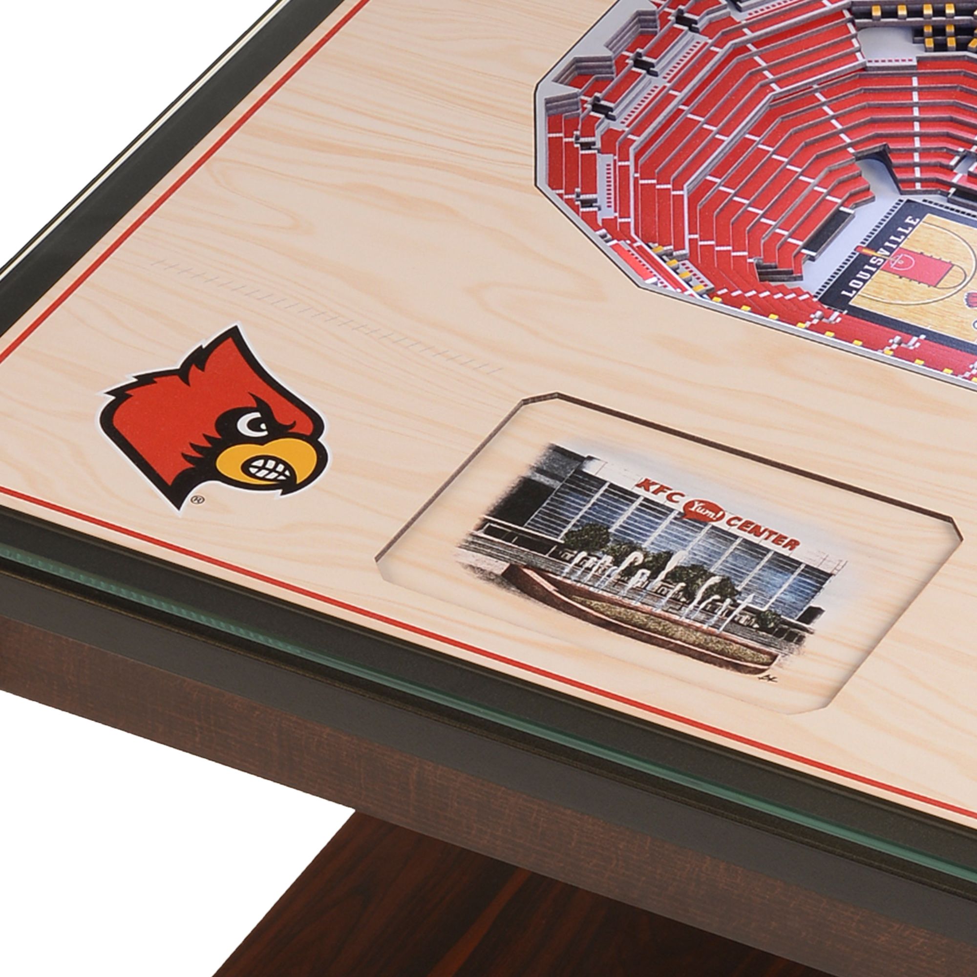 You The Fan Louisville Cardinals 25-Layer Stadium Views Lighted End Table