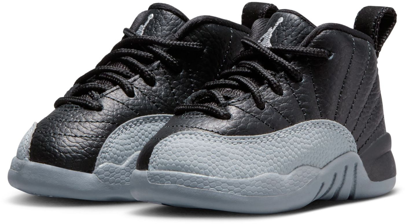Jordan Retro 12 Toddler 06.0 Black Wolf Grey White WSS