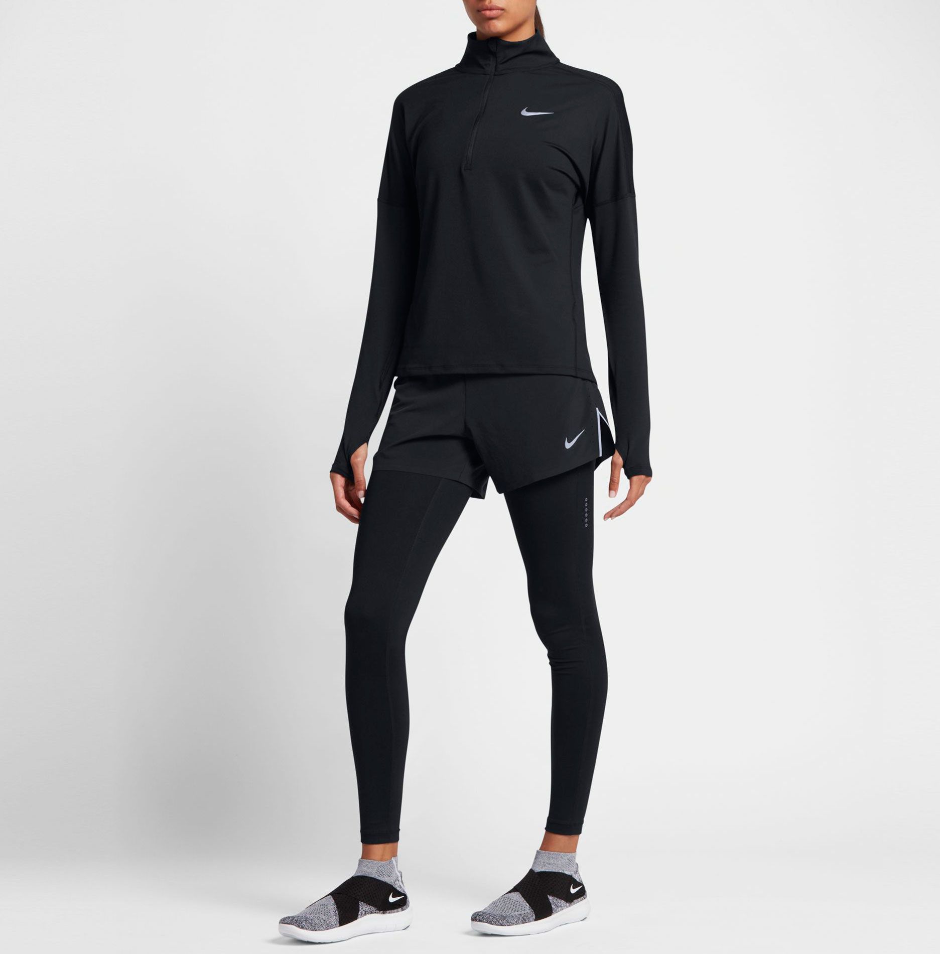 nike women's dry element half zip long sleeve running shirt