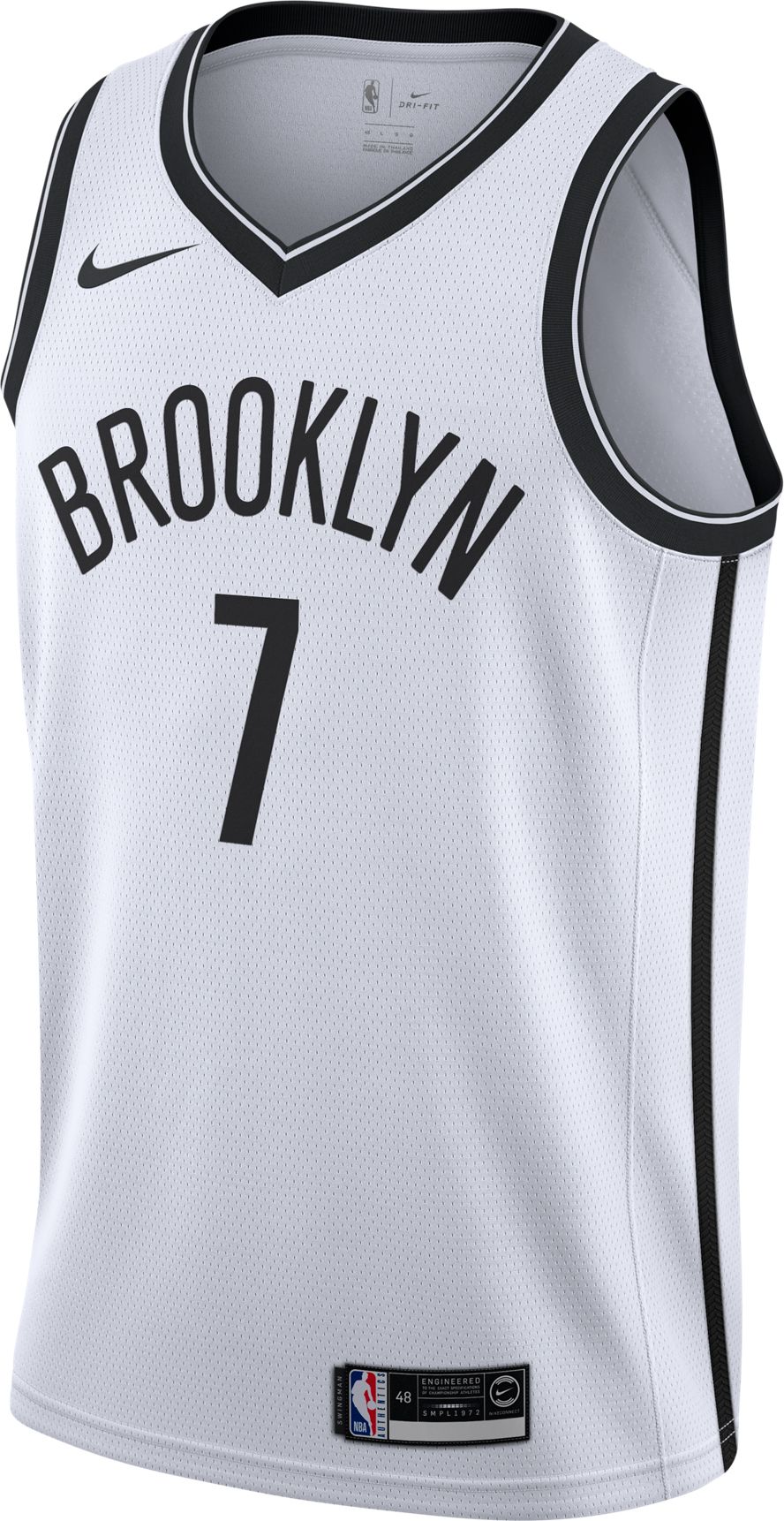 Nike Men's Brooklyn Nets Kevin Durant #7 White Dri-FIT Swingman Jersey product image