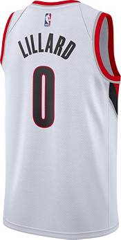 Nike Men's Portland Trail Blazers Damian Lillard #0 White Dri-FIT Swingman Jersey product image