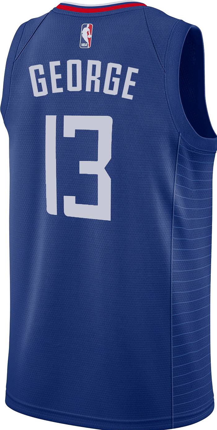 Nike Boys Youth Paul George Gray LA Clippers 2020/21 Swingman Player Jersey  - Earned Edition