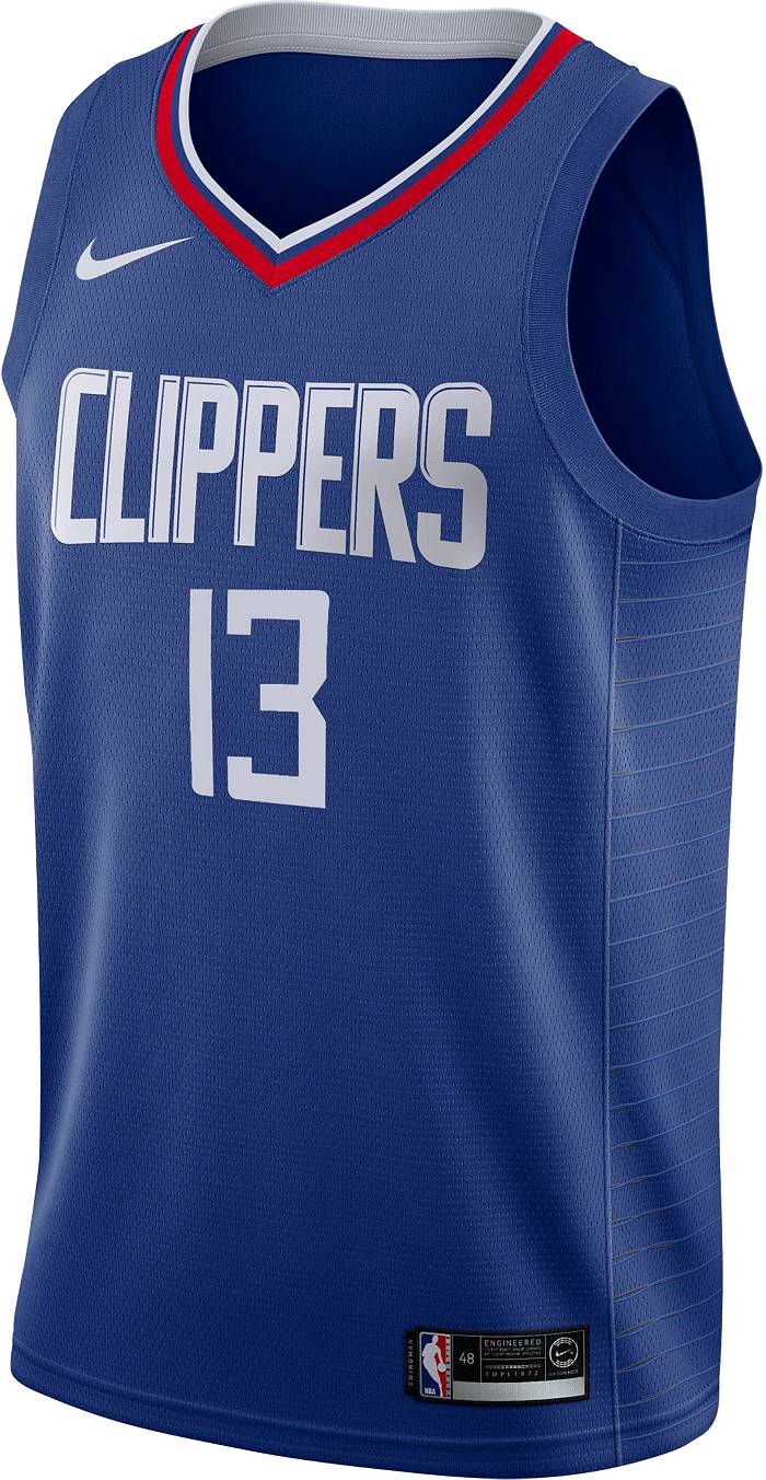 Nike Youth 2021-22 City Edition Los Angeles Clippers Paul George #13 Blue Swingman  Jersey