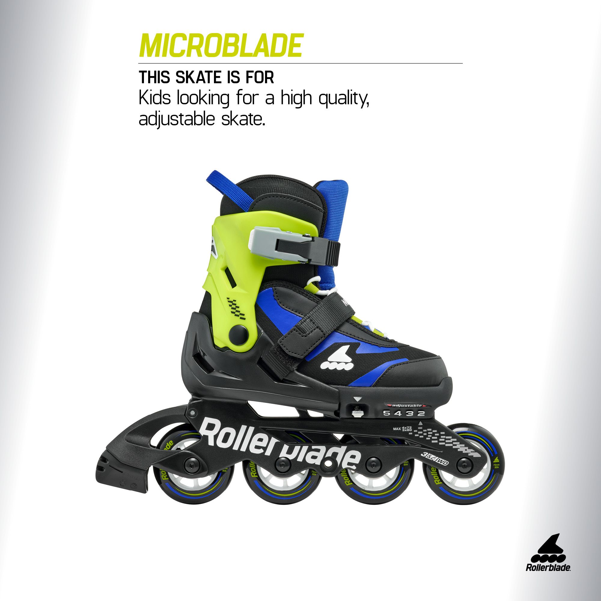 Rollerblade Kids' Microblade Adjustable Inline Skates product image