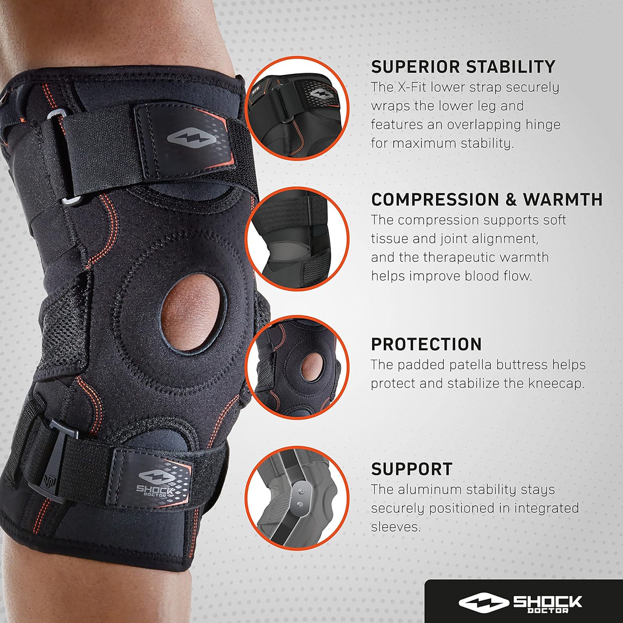 Shock Doctor Knee Support w/ Dual Hinges product image
