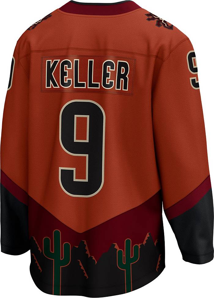 Adidas Arizona Coyotes Clayton Keller #9 Adizero Authentic Home Jersey, Men's, Size 52, Black