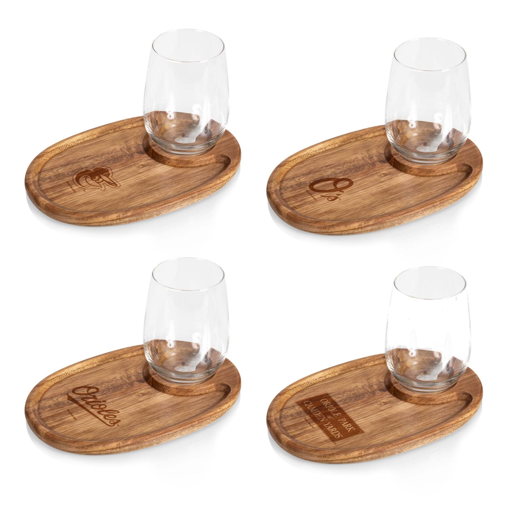 Picnic Time Baltimore Orioles Wine Appetizer Plate Set of 4 product image