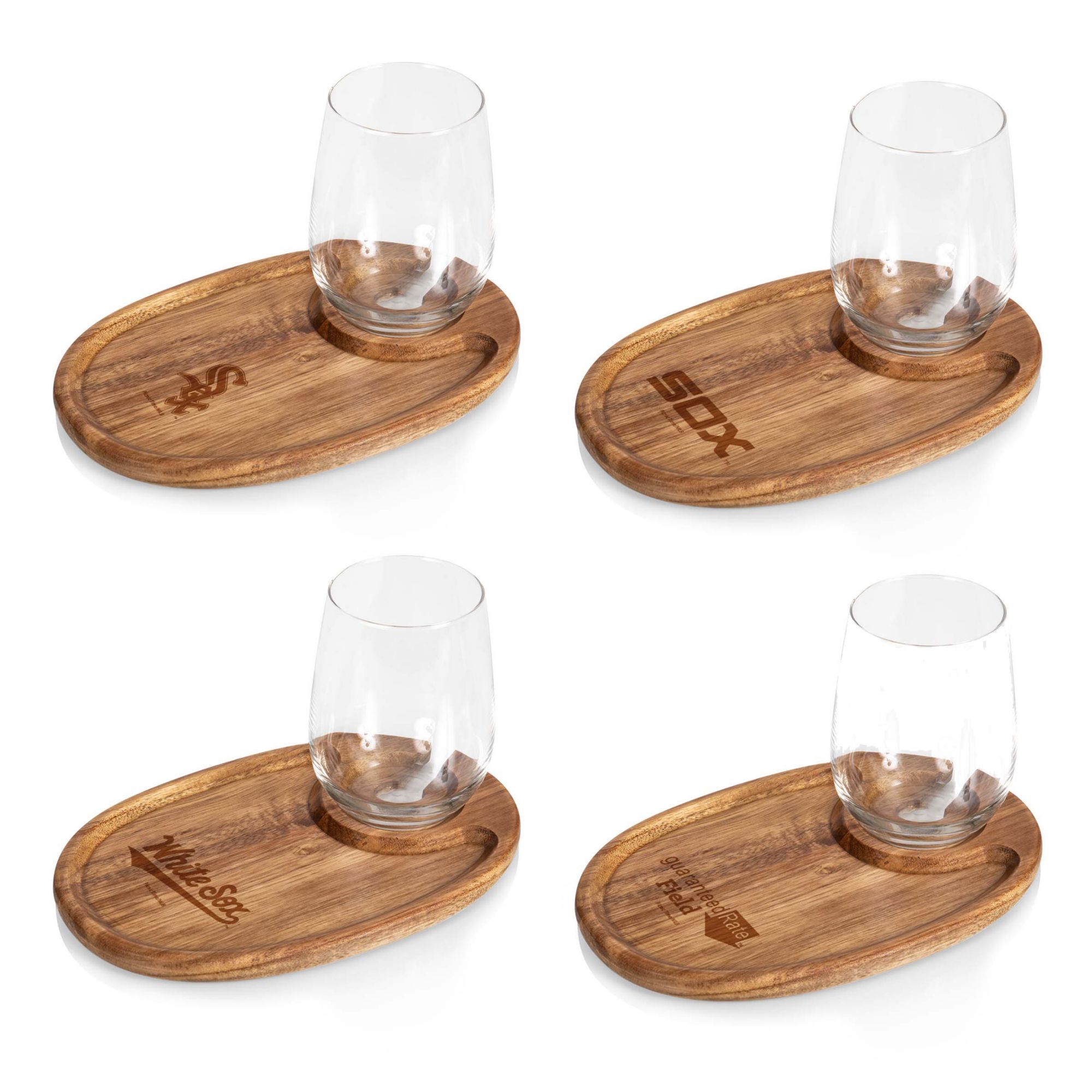 Picnic Time Chicago White Sox Wine Appetizer Plate Set of 4 product image