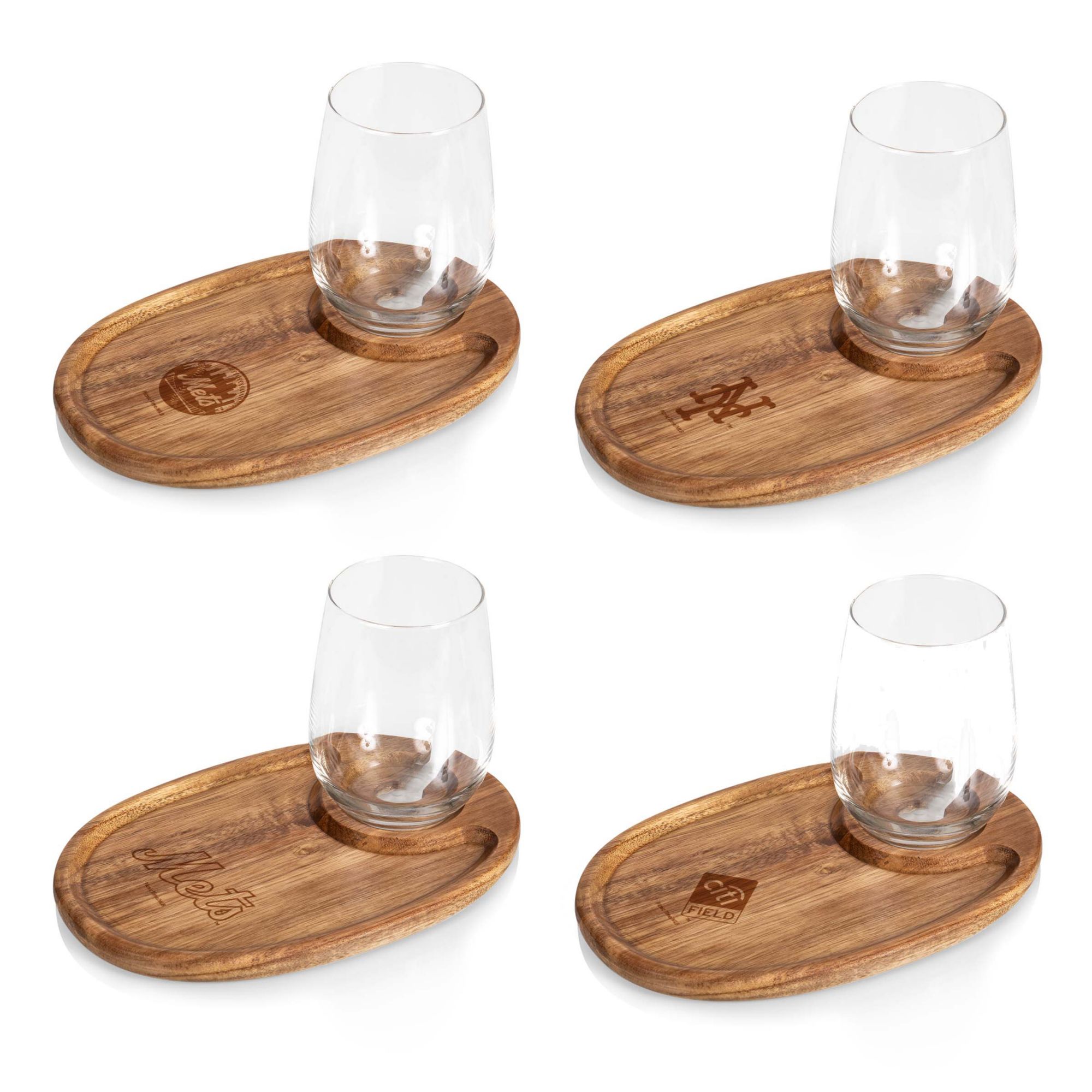 Picnic Time New York Mets Wine Appetizer Plate Set of 4 product image