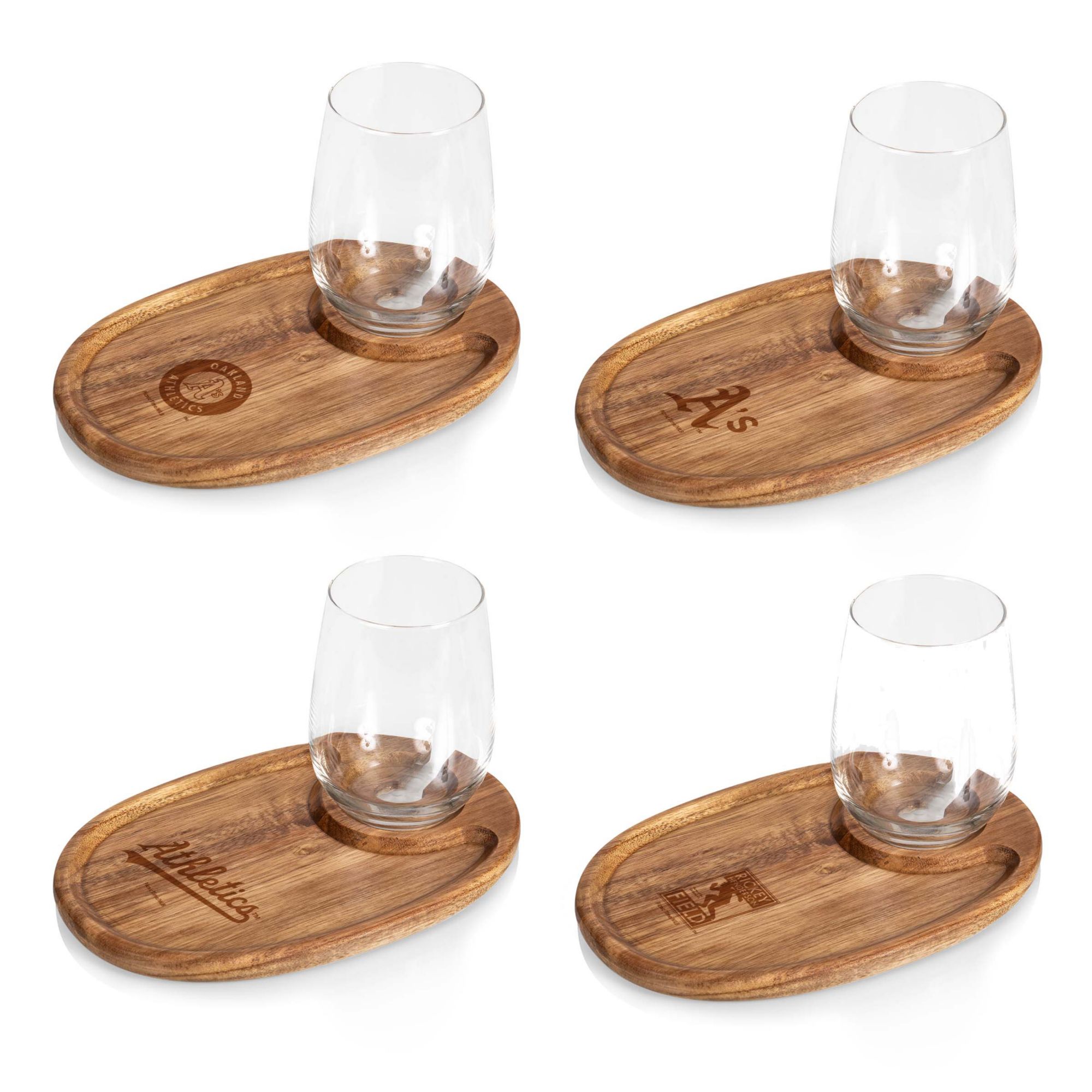 Picnic Time Athletics Wine Appetizer Plate Set of 4 product image
