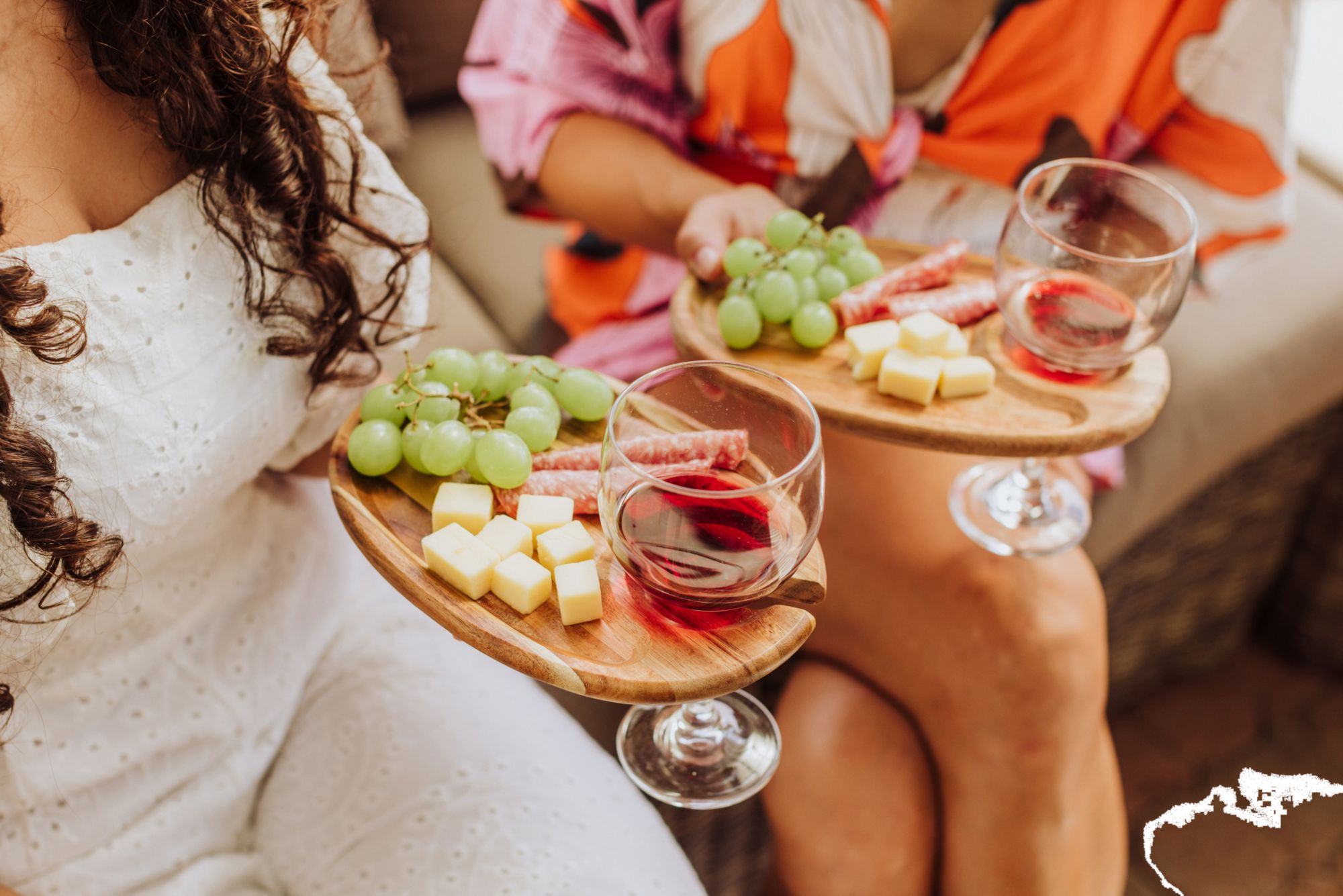 Picnic Time Athletics Wine Appetizer Plate Set of 4 product image