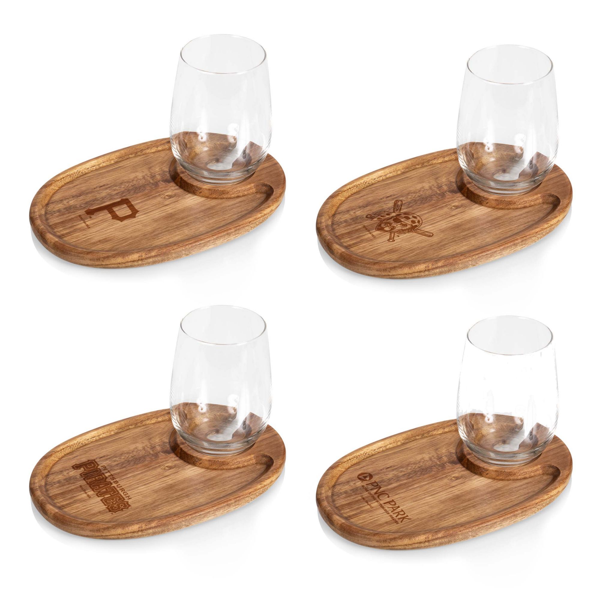 Picnic Time Pittsburgh Pirates Wine Appetizer Plate Set of 4 product image