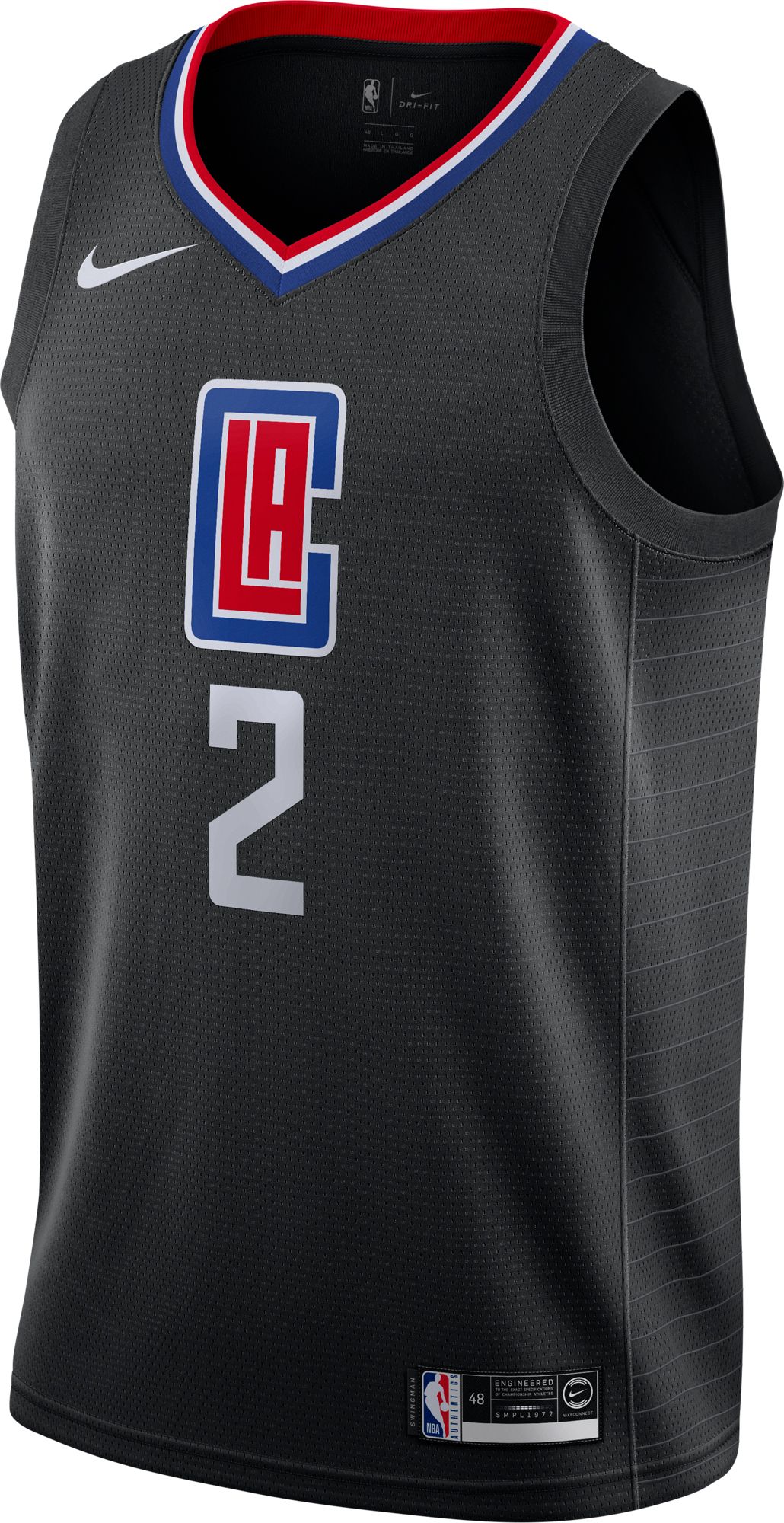 Nike Men's Los Angeles Clippers Kawhi Leonard #2 Black Dri-FIT Statement Swingman Jersey product image