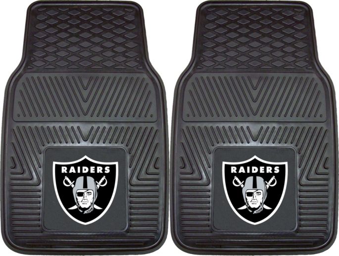 Oakland Raiders 2 Piece Heavy Duty Vinyl Car Mat Set Dick S