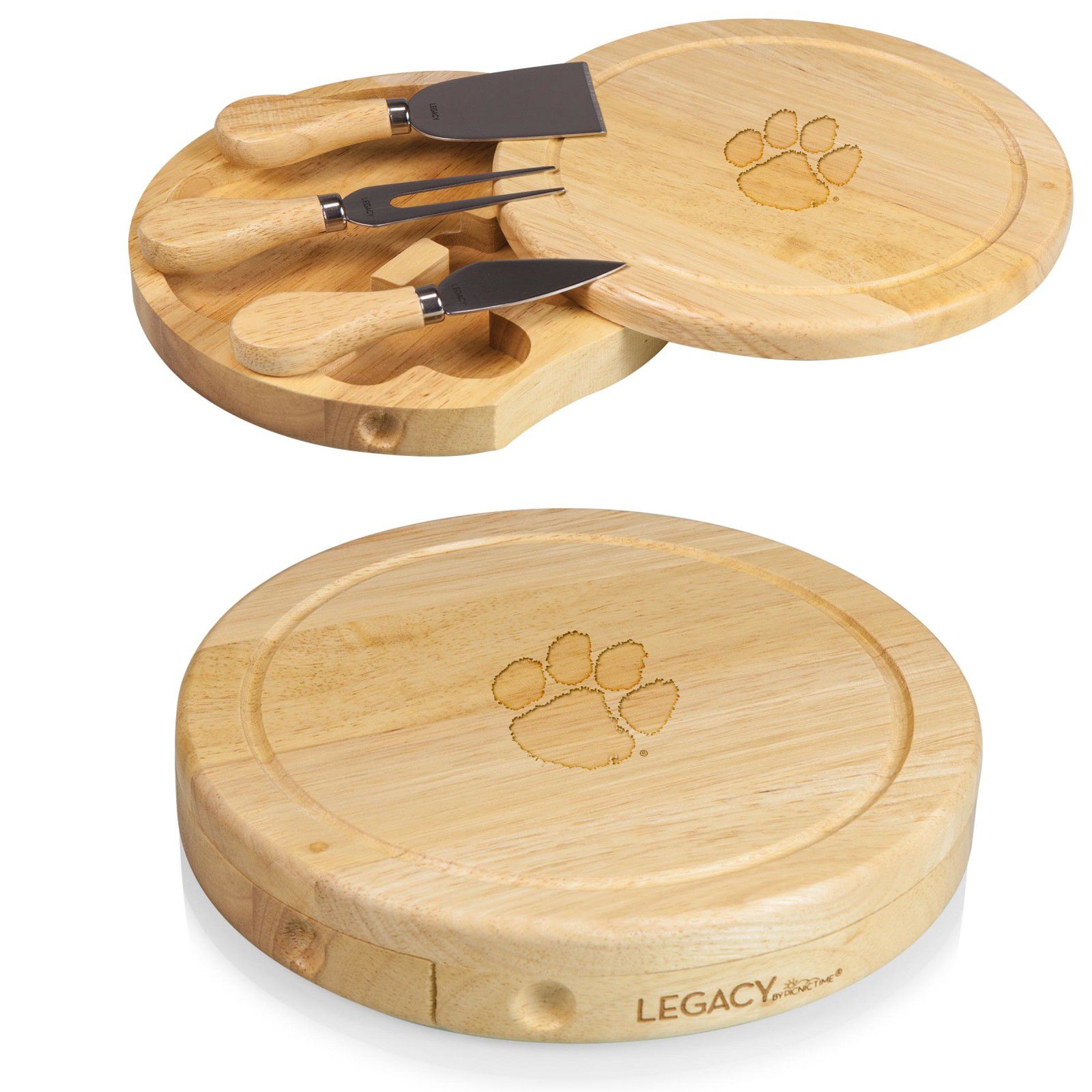 Picnic Time Clemson Tigers Small Cheese Board and Tools product image